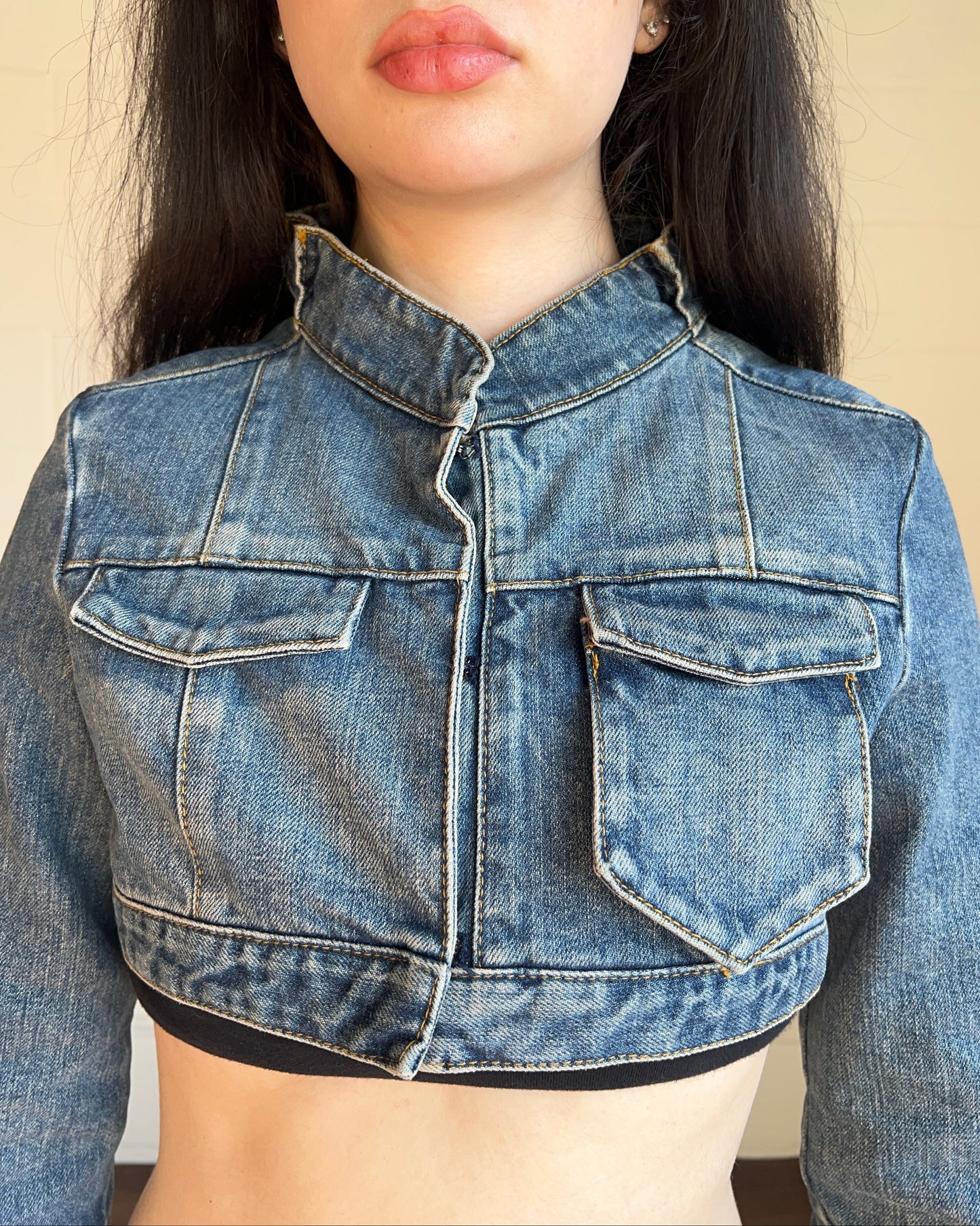 Anne Valerie Hash Cropped Denim Jacket