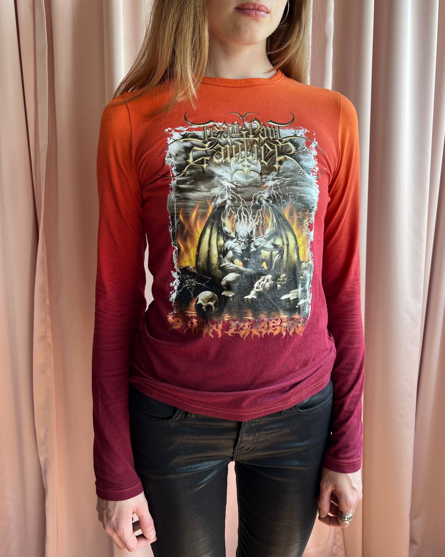 Jean Paul Gaultier S/S 2001 Satan Print Long Sleeve Top