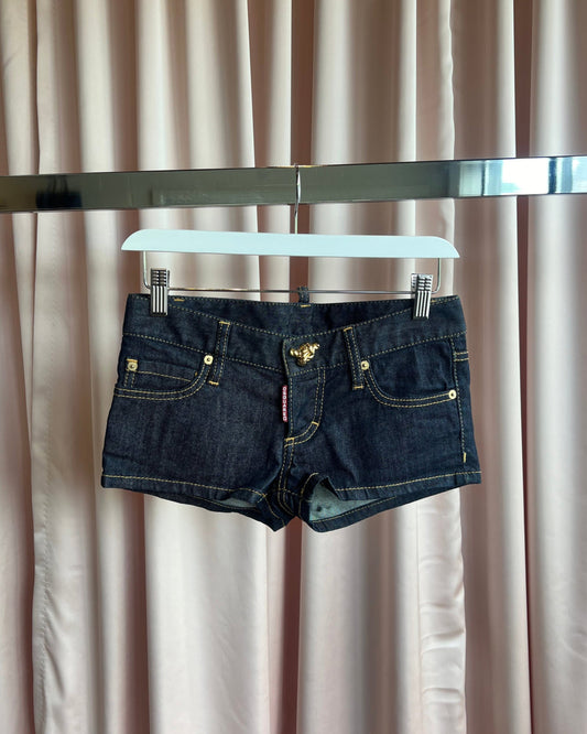 Dsquared² 2013 Low Rise Denim Micro Shorts
