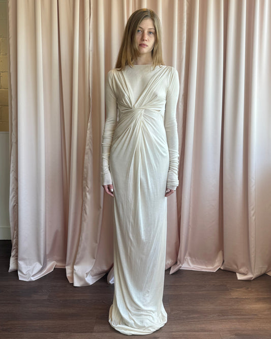 Rick Owens Lilies Silk Jersey Full Length Dress