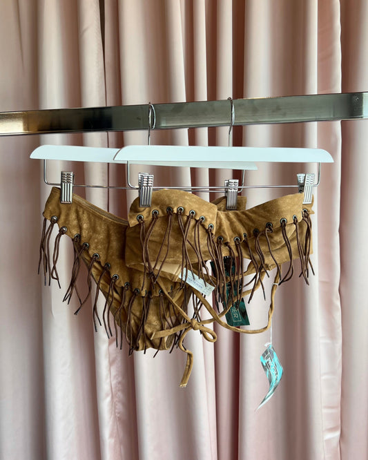 French Designer Deadstock Fringe Bikini