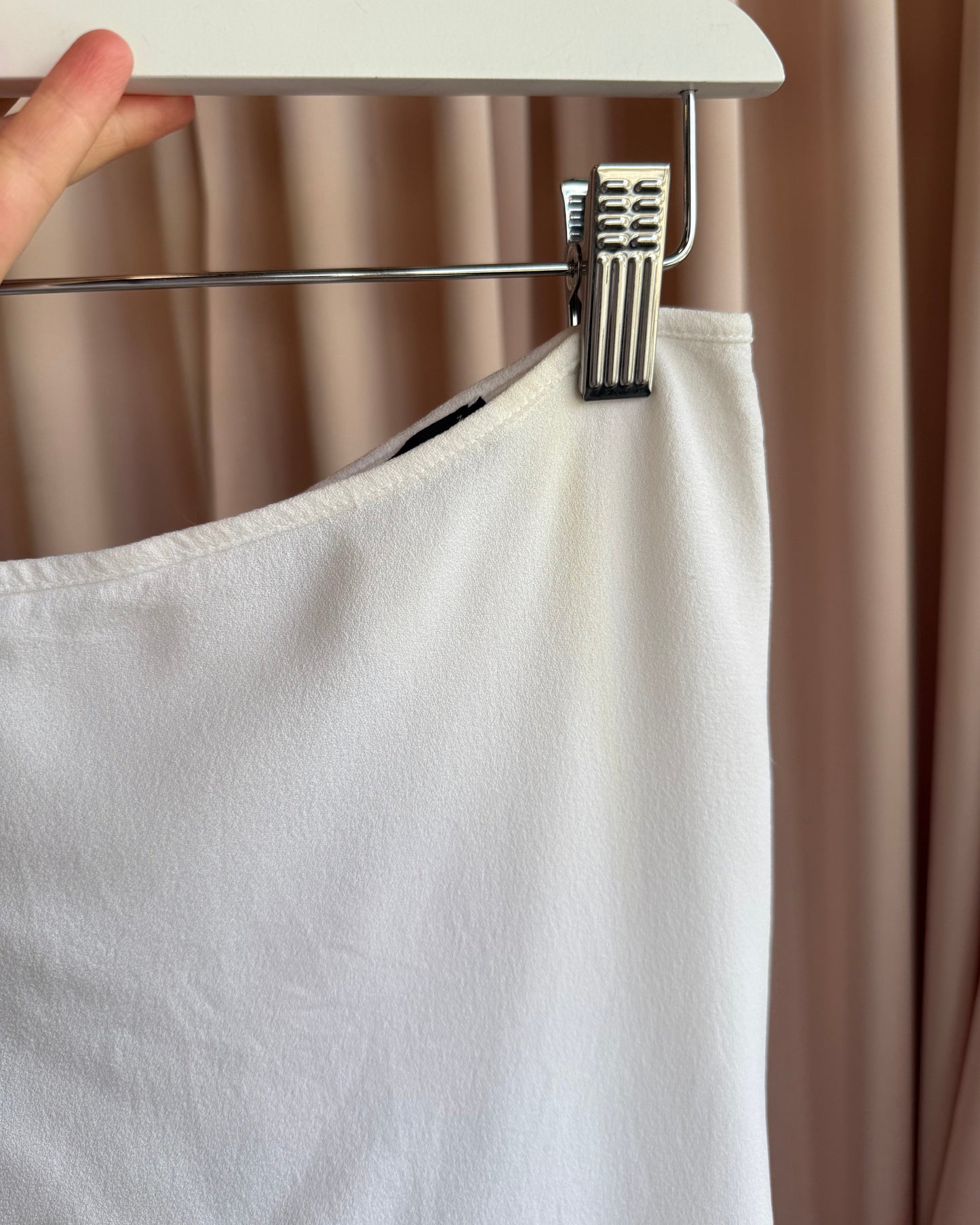 Twin-Set Simona Barbieri White Viscose Midi Skirt