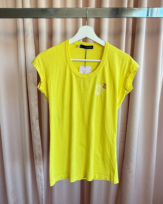 Dsquared² S/S 2008 Rainbow Logo Yellow Top