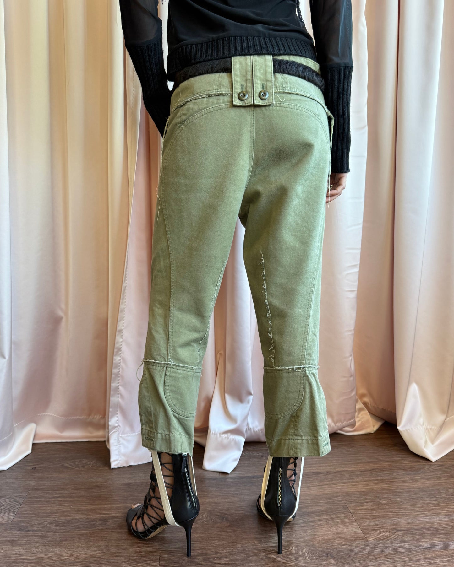 Junya Watanabe S/S 2006 Military Green Cropped Stirrup Pants