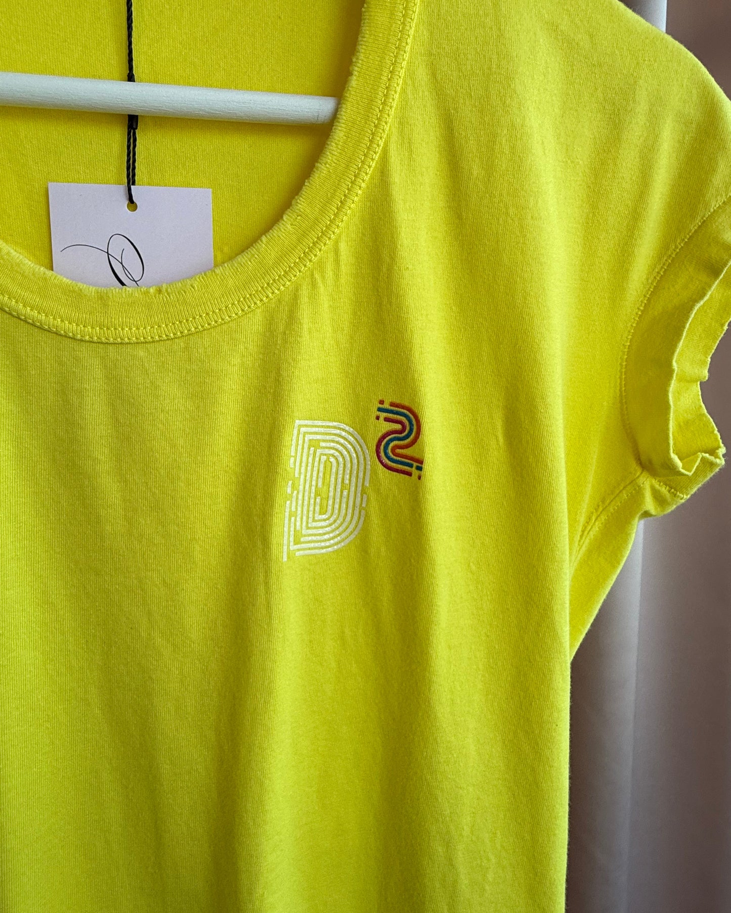 Dsquared² S/S 2008 Rainbow Logo Yellow Top