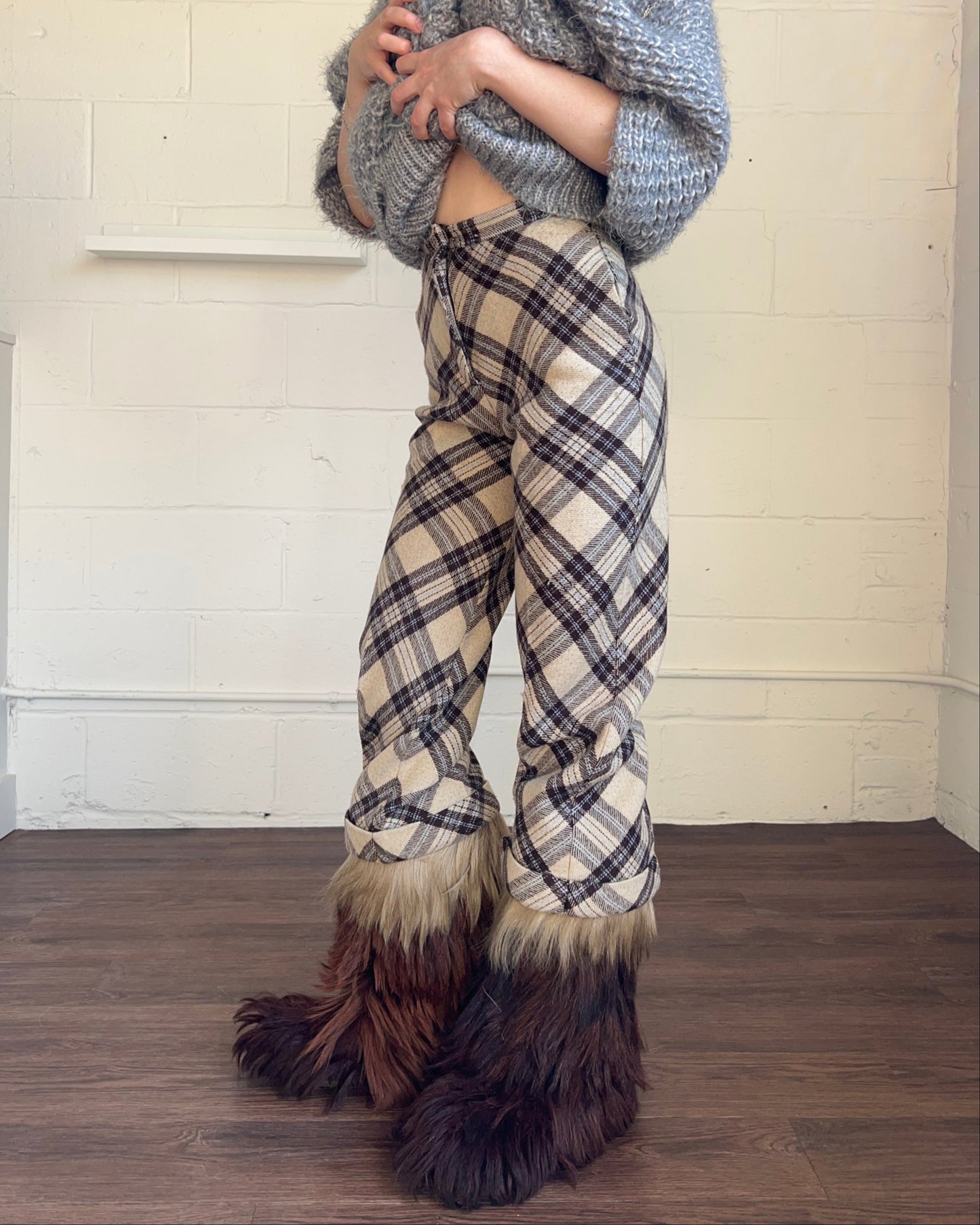 Alexander McQueen F/W 2000 Plaid Wool Trousers