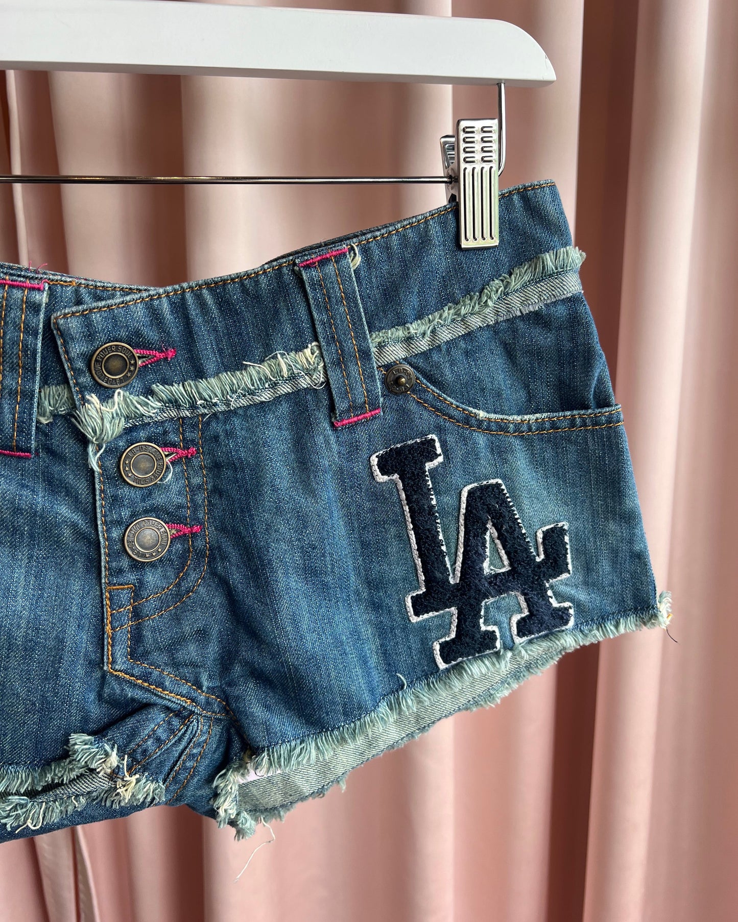 Japanese Brand x MLB LA Dodgers Denim Shorts