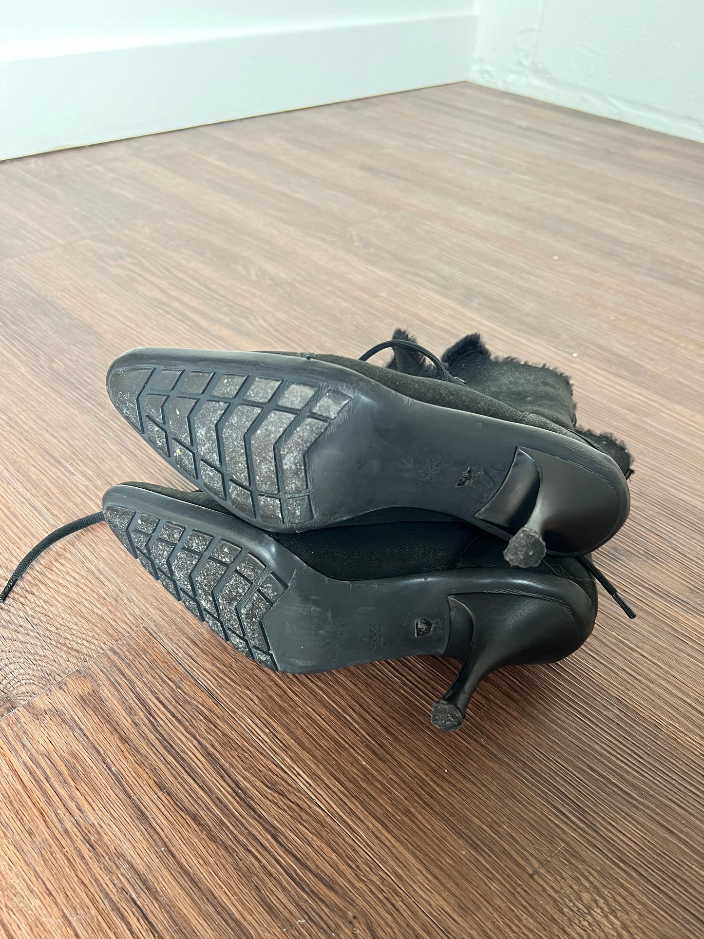 Gucci Shearling & Suede Boots