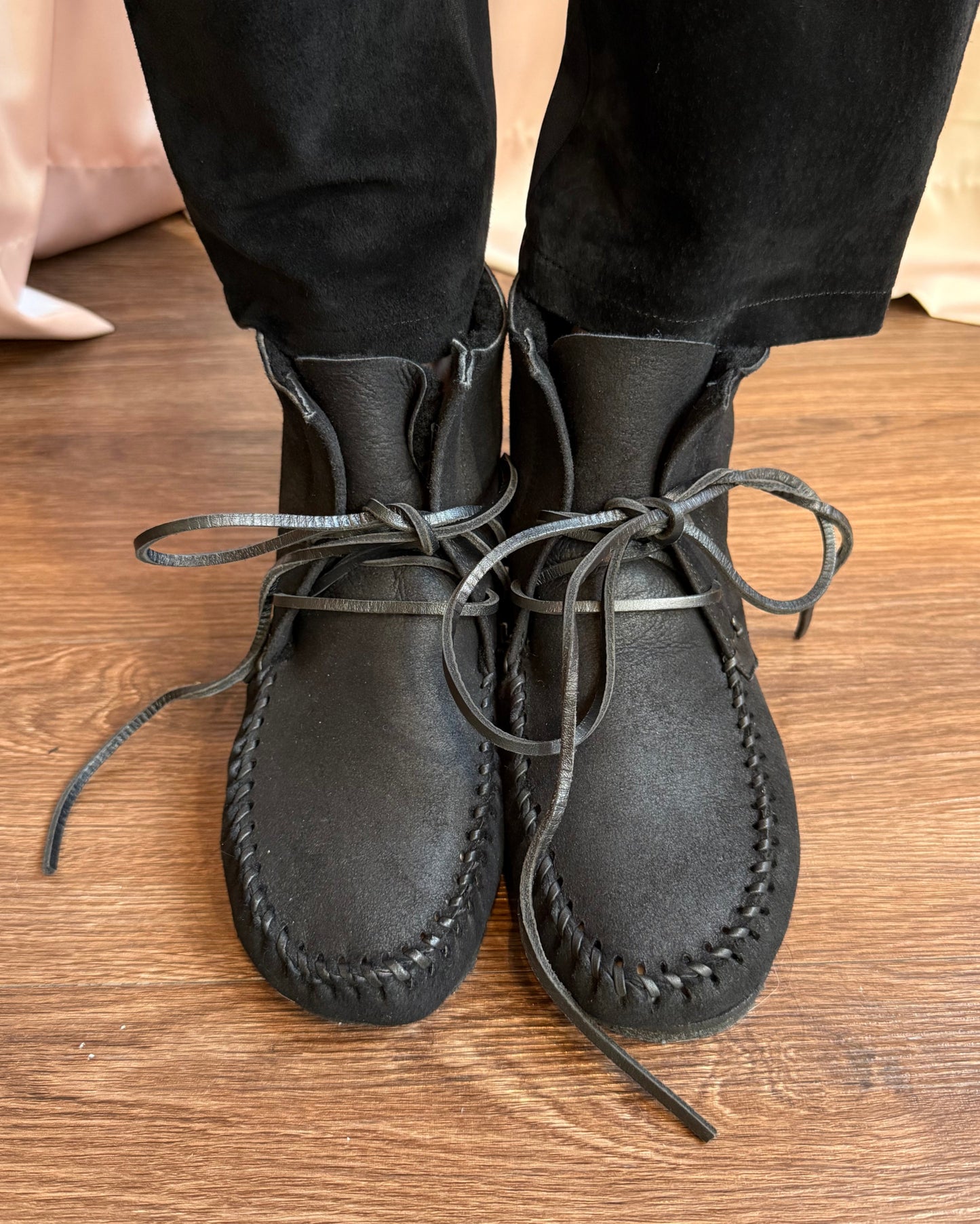 Isabel Marant Étoile Black Shearling Moccasin Boots