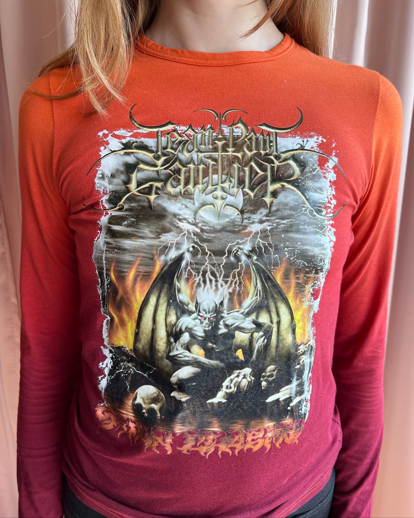 Jean Paul Gaultier S/S 2001 Satan Print Long Sleeve Top
