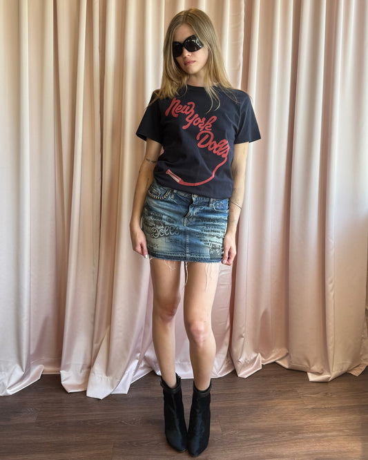 Hysteric Glamour x New York Dolls Denim Mini Skirt