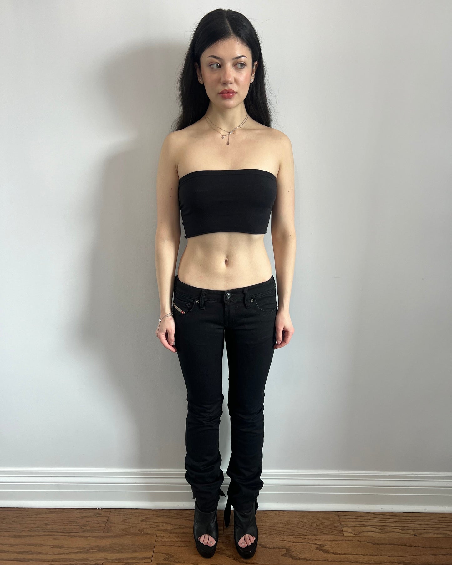 Diesel Black Low Rise Skinny Jeans