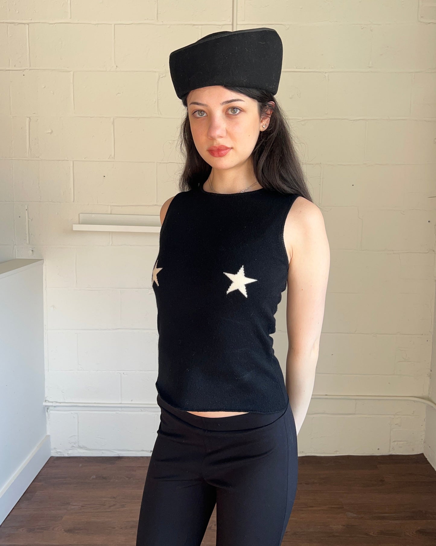 French Designer Cashmere Star Vest
