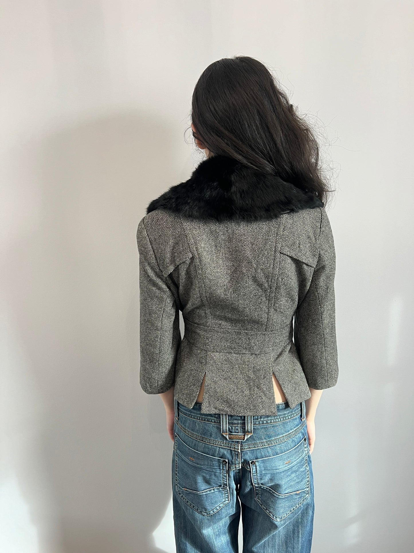 Genuine Fur Collar Peacoat