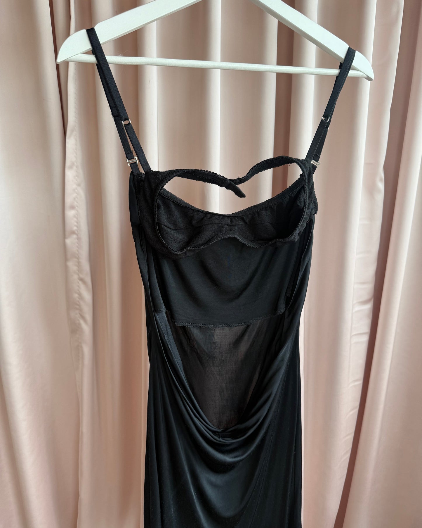 John Richmond "X" Black Backless Bustier Dress