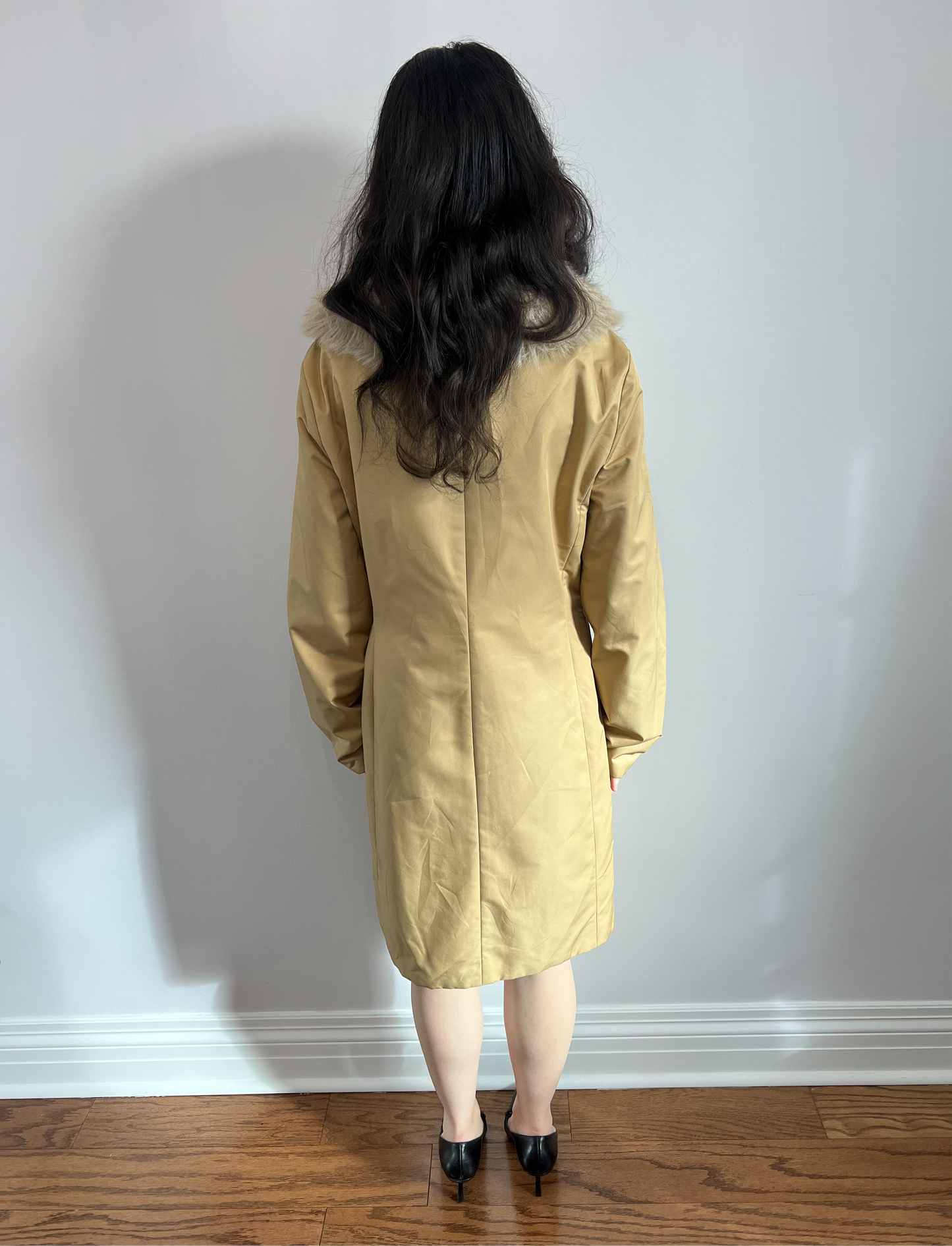 Gianfranco Ferre Jeans Faux Fur Collar Coat