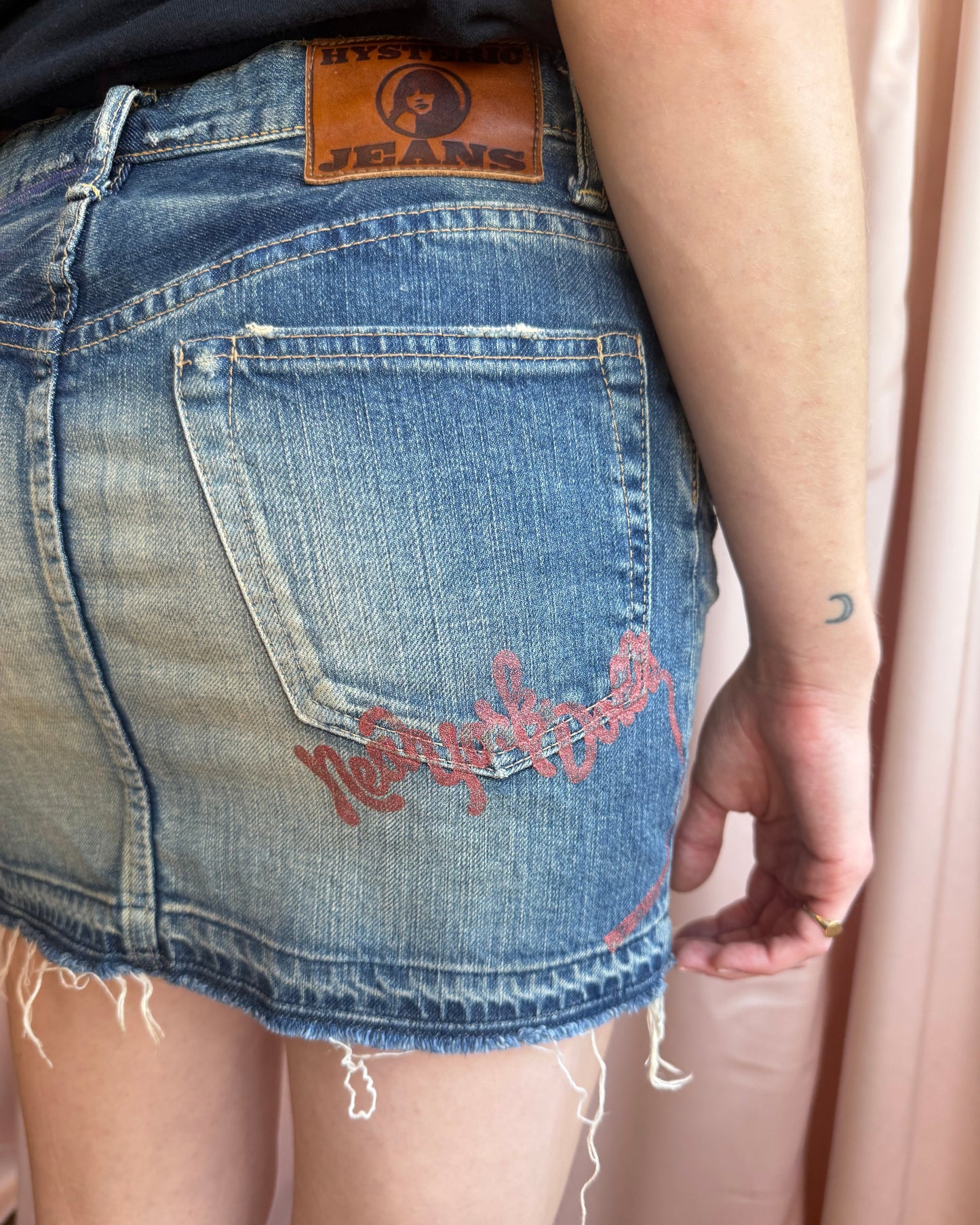 Hysteric Glamour x New York Dolls Denim Mini Skirt