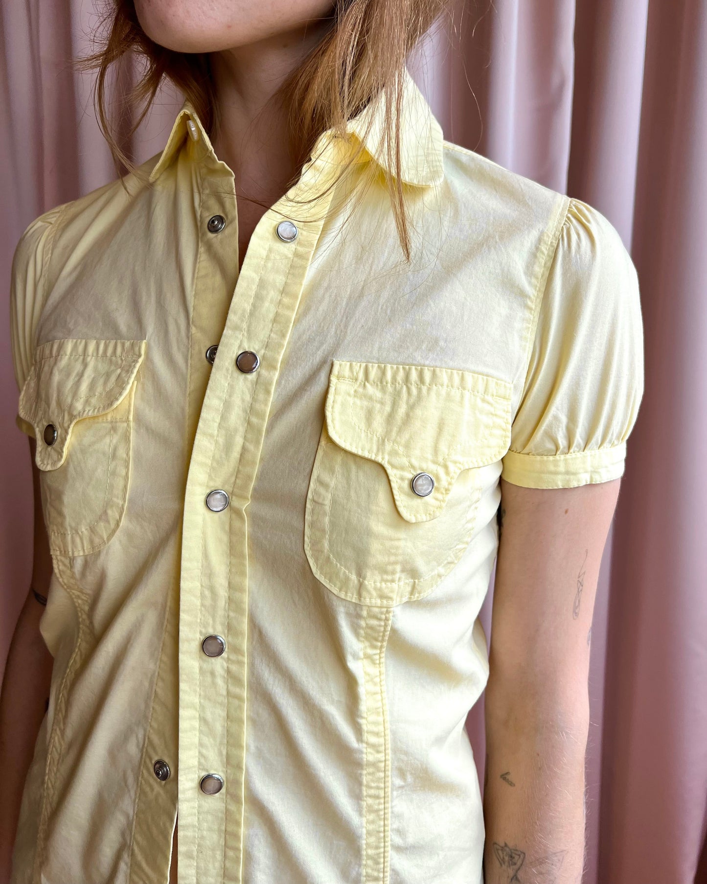 Dsquared² S/S 2006 Baby Yellow Western Top