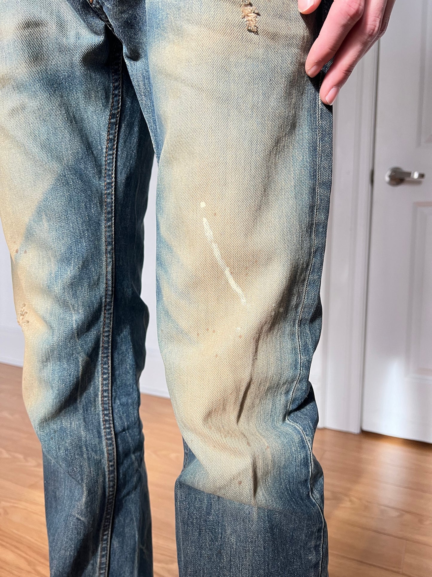 Diesel Paint Splatter Mud Wash Denim