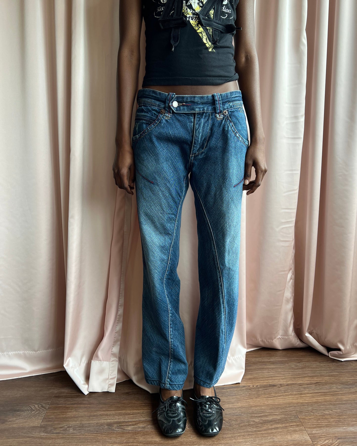 Tough Jeansmith Embroidered Baggy Denim