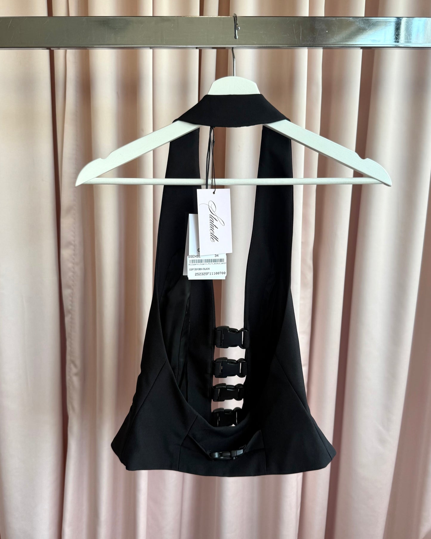 Coperni NWT Black Multi Buckle Waistcoat