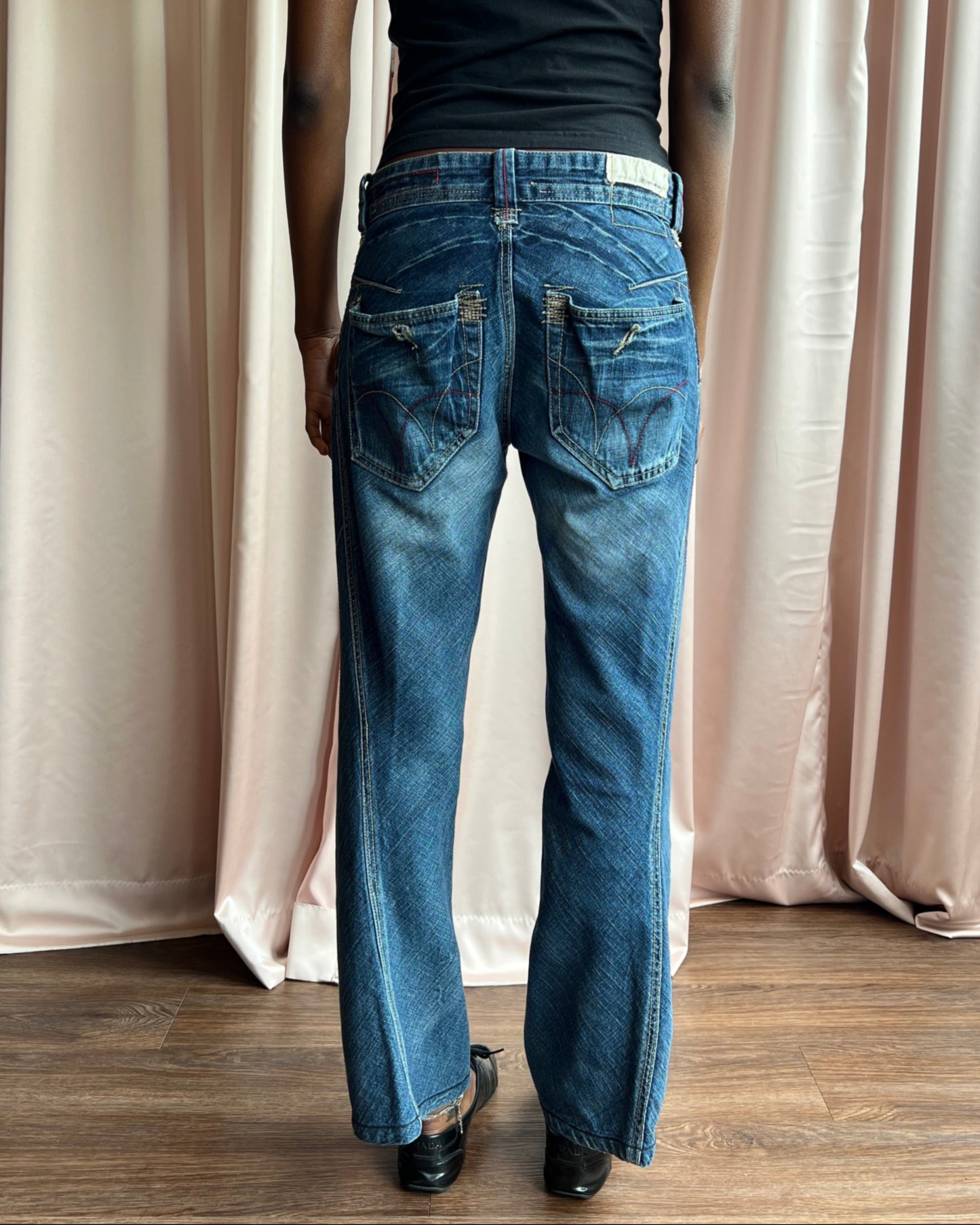 Tough Jeansmith Embroidered Baggy Denim