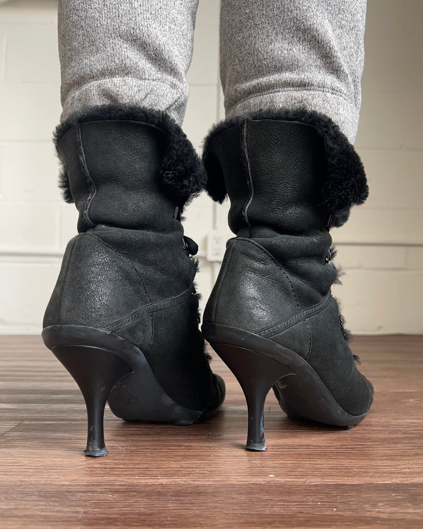 Gucci Shearling & Suede Boots