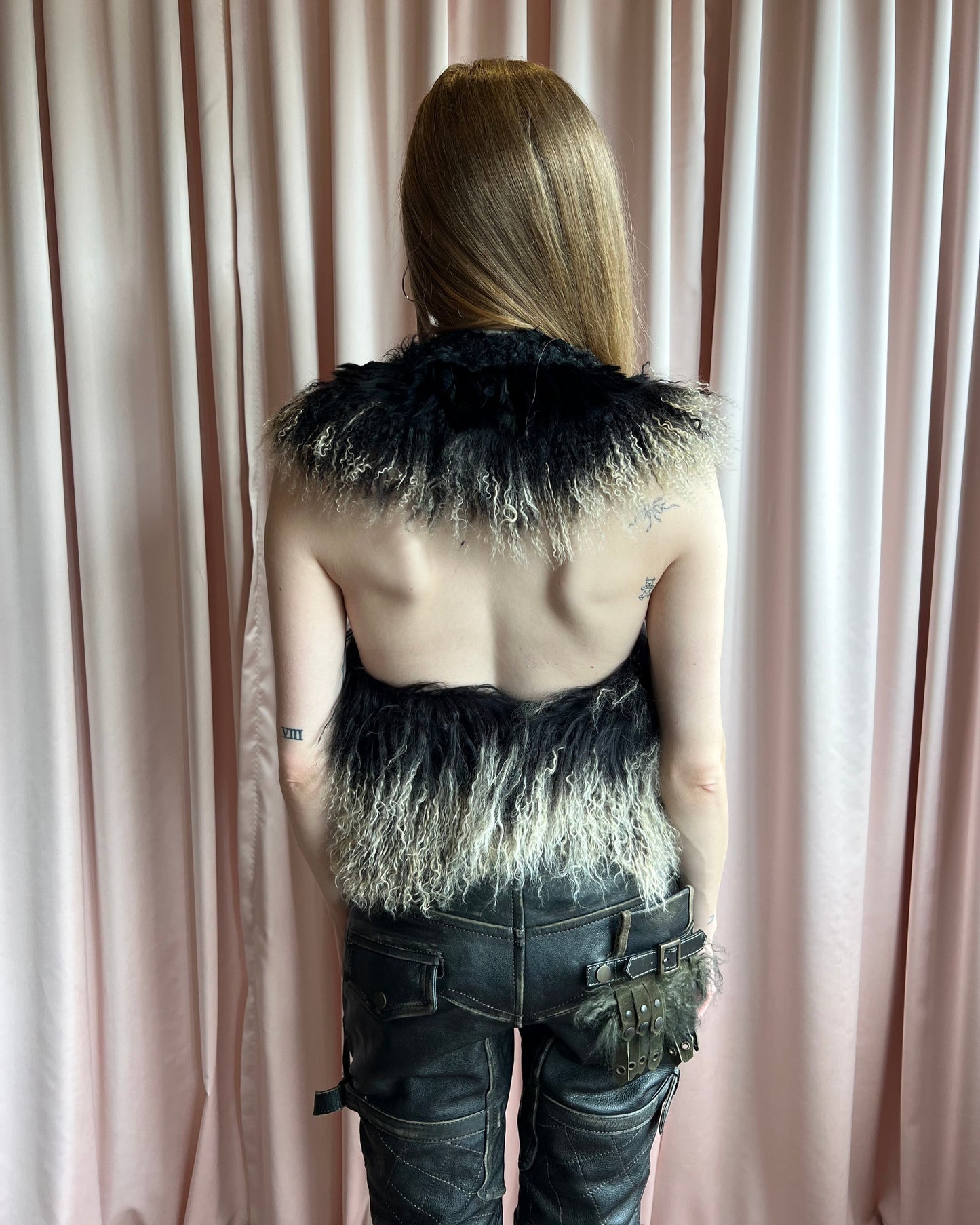 Mihara Yasuhiro Tibetan Lamb & Rabbit Fur Vest