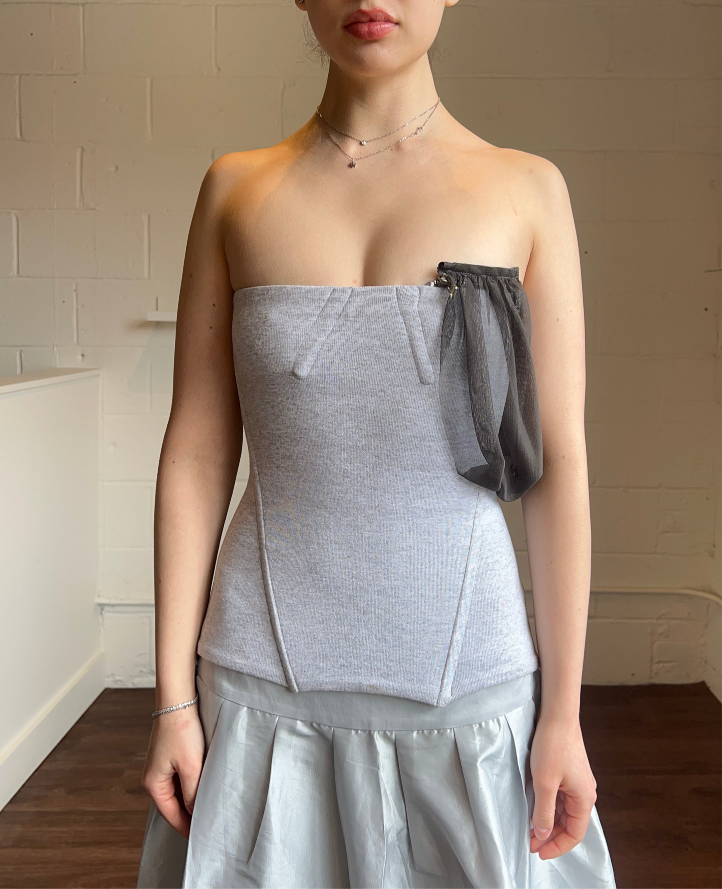 Aurembiaix Polo Bodice with Tulle Sleeve