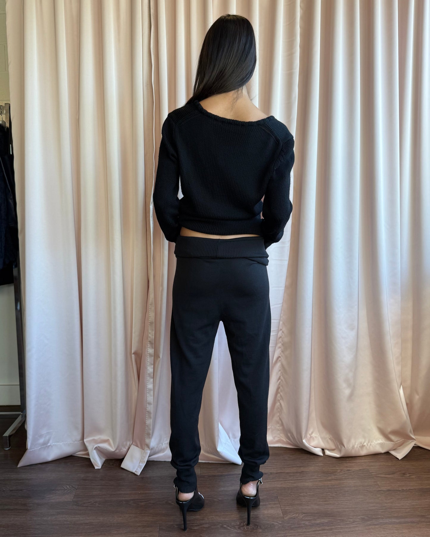 Rick Owens S/S 2017 "Walrus" Black Wool Knit Joggers