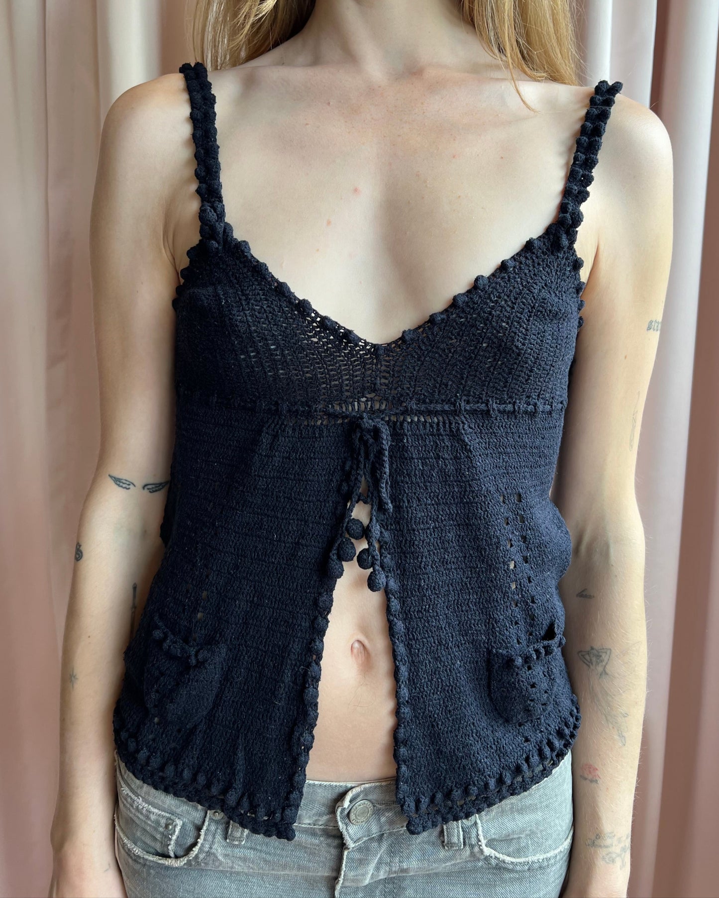Tsumori Chisato Navy Knit Tank Top
