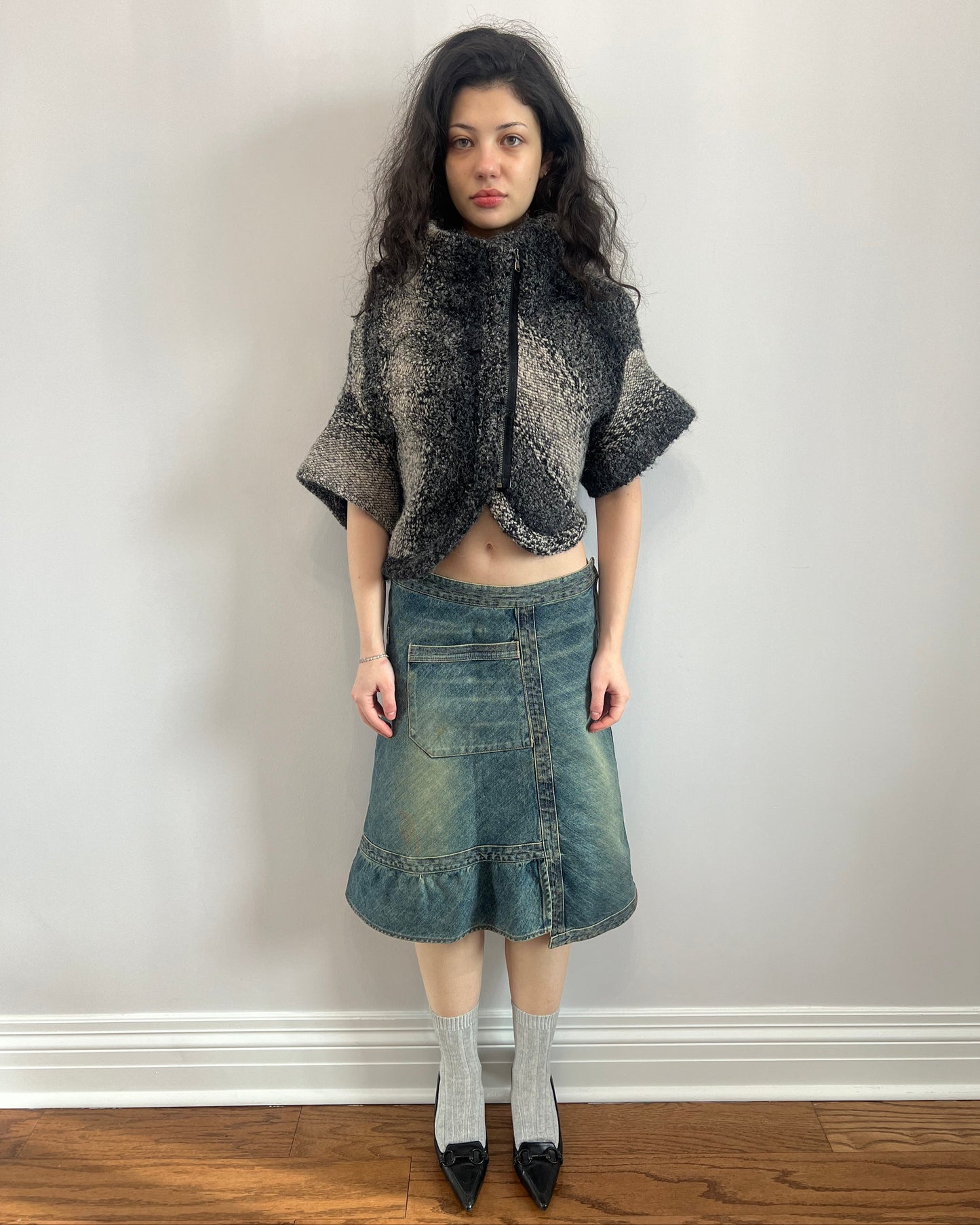 Tsumori Chisato Denim Midi Skirt