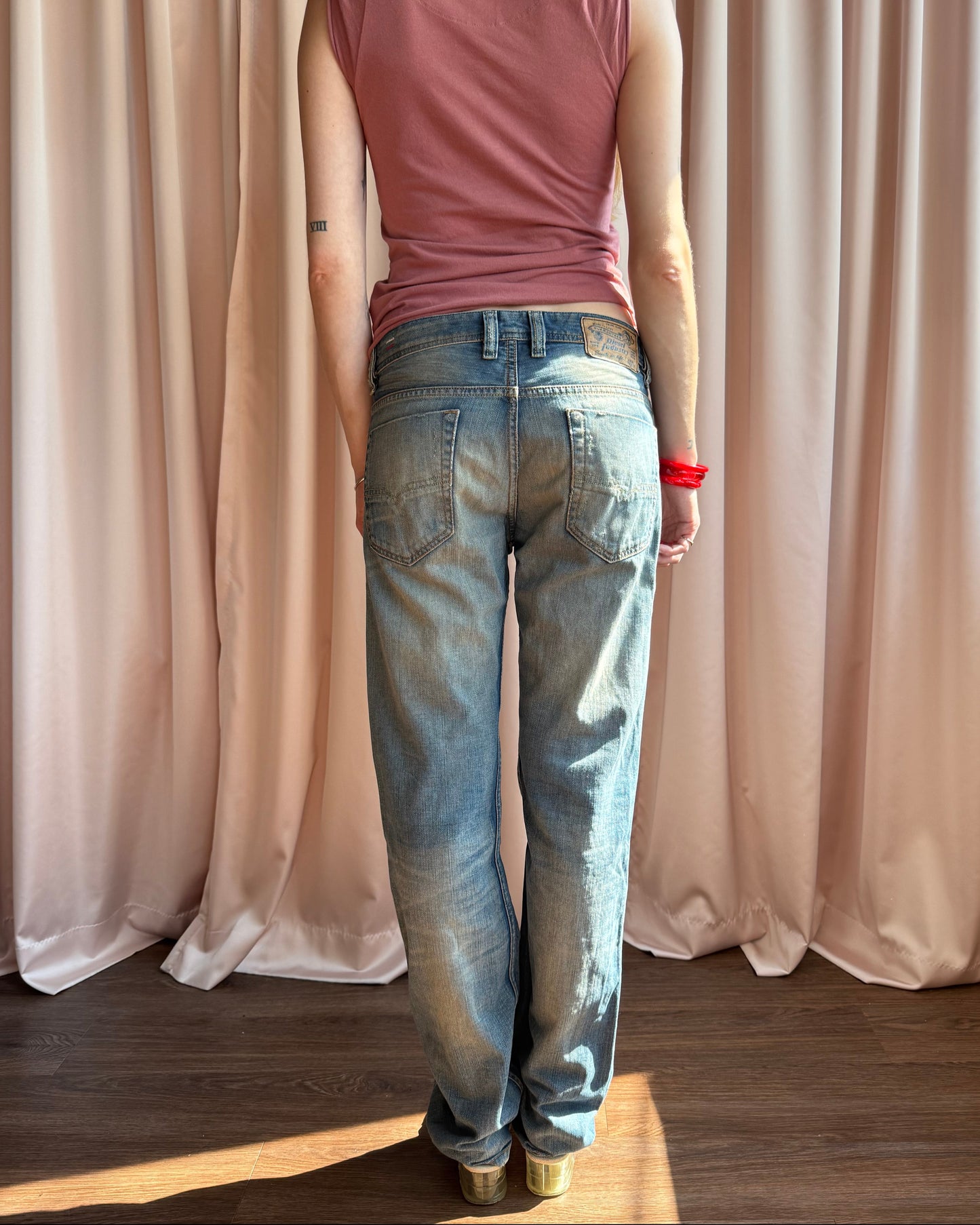 Diesel “Viker” Faded & Distressed Denim