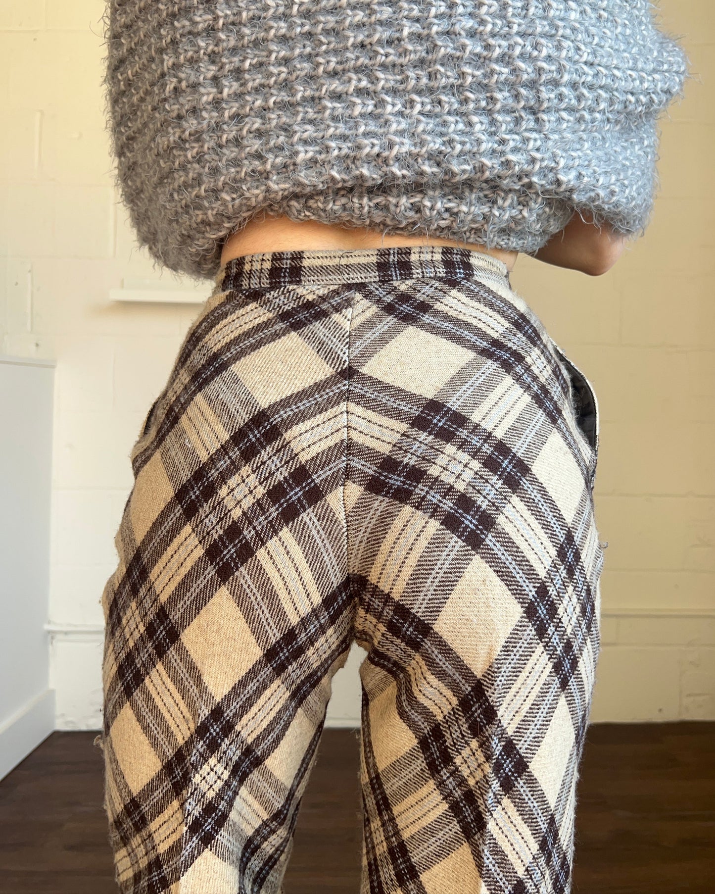 Alexander McQueen F/W 2000 Plaid Wool Trousers