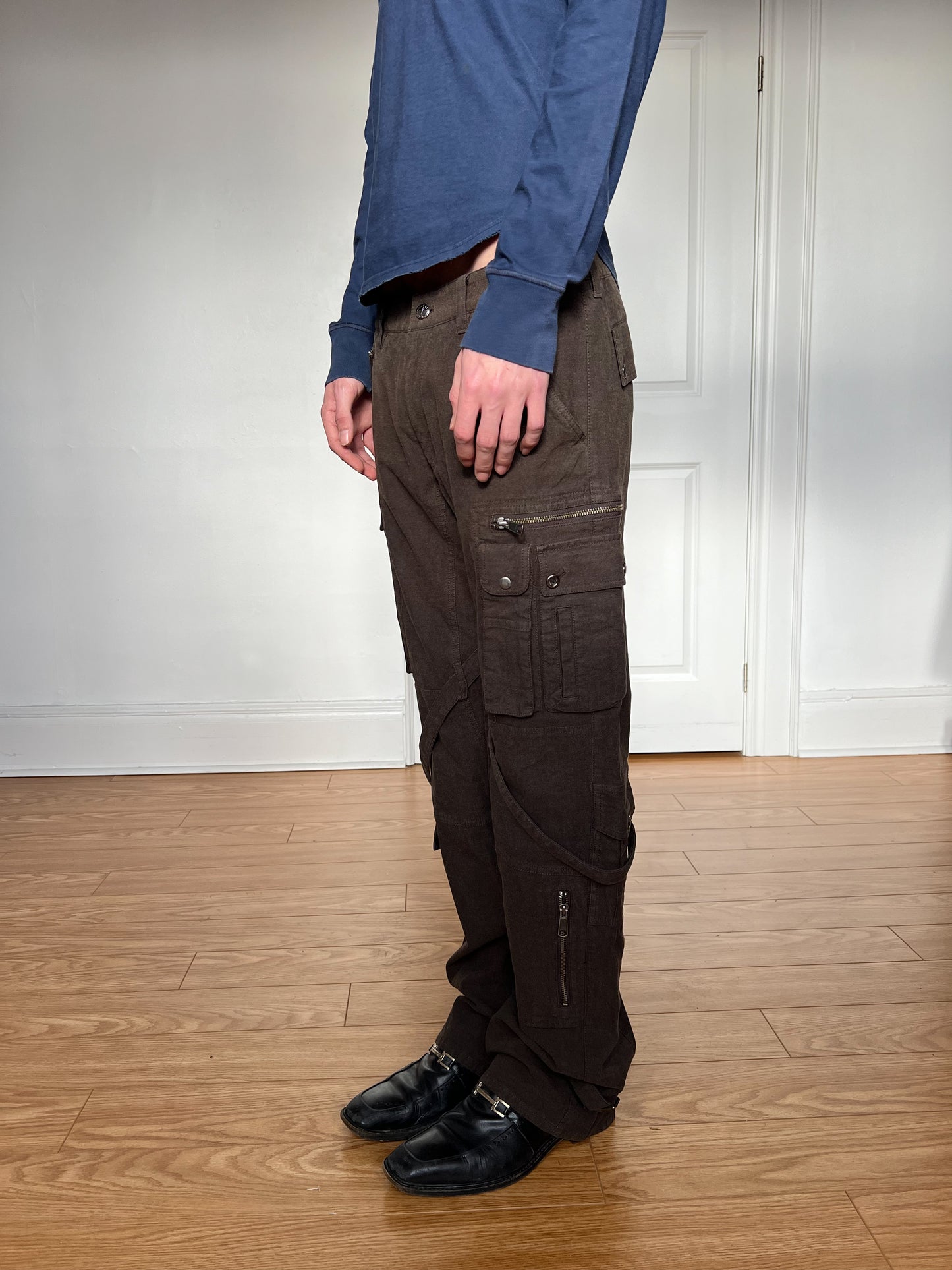 Katharine Hamnett London Brown Bondage Cargo Pants