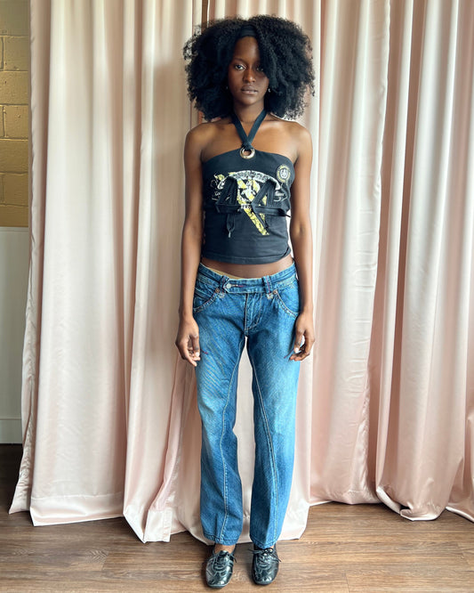 Tough Jeansmith Embroidered Baggy Denim