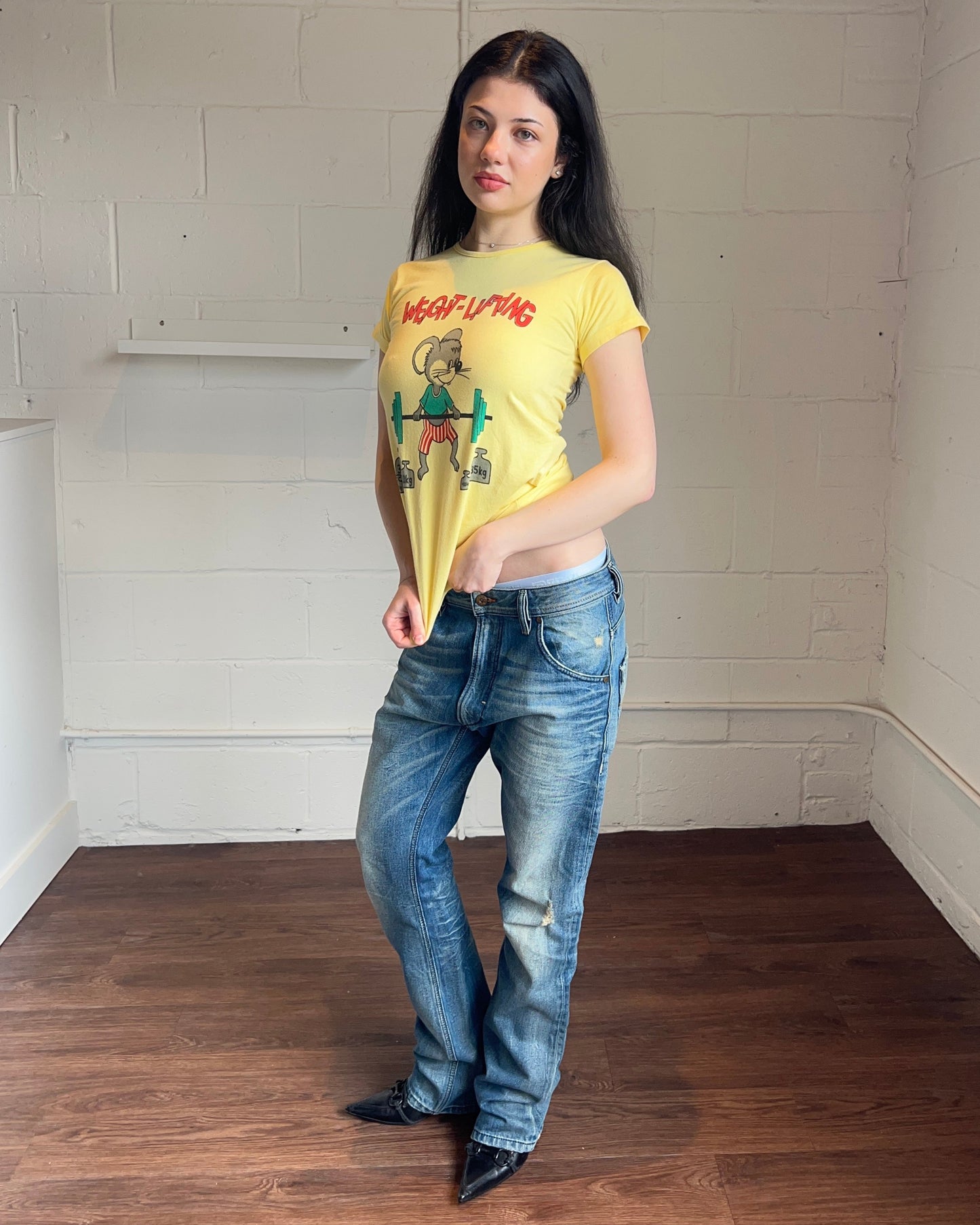 1980’s Weight-Lifting Baby Tee