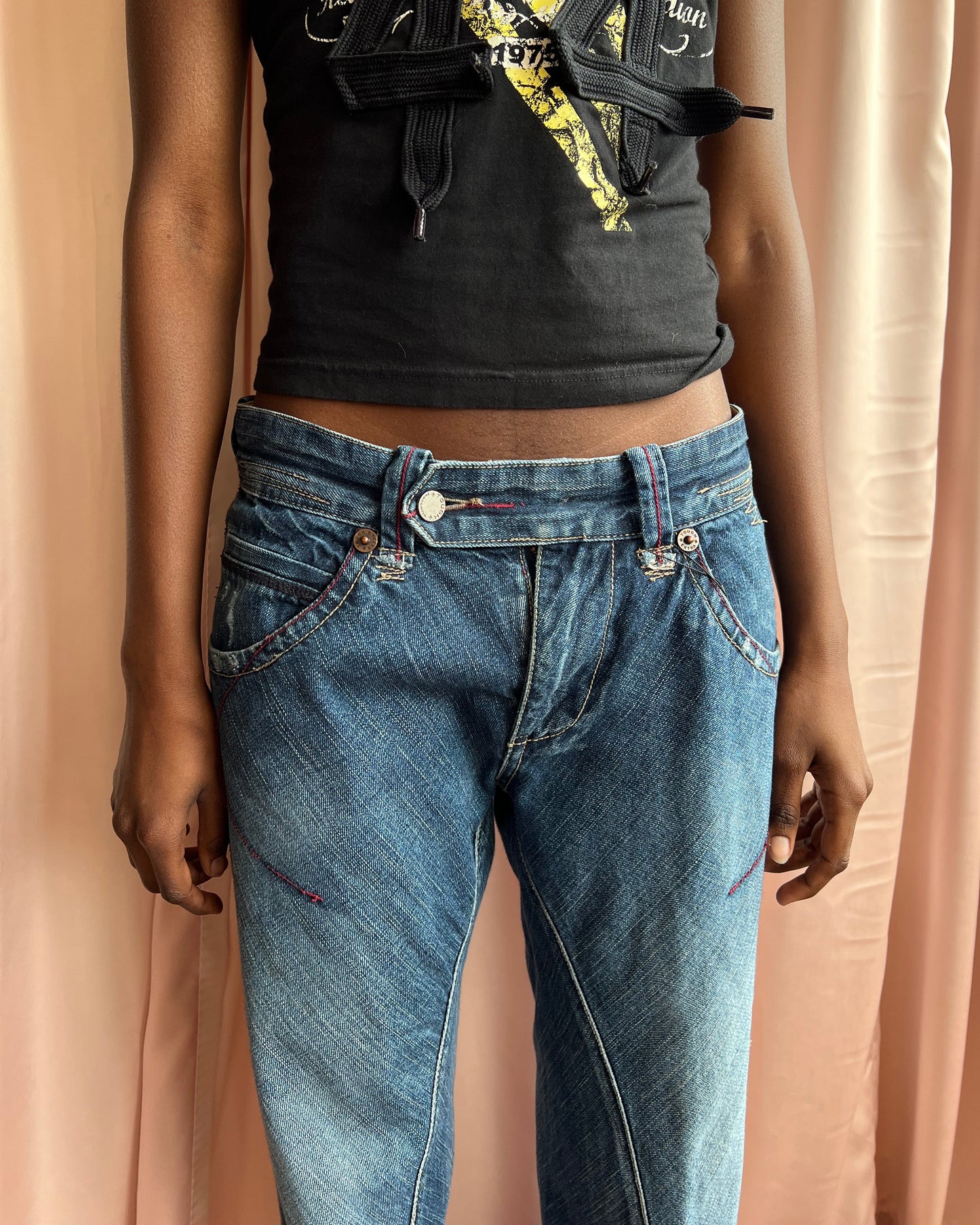 Tough Jeansmith Embroidered Baggy Denim