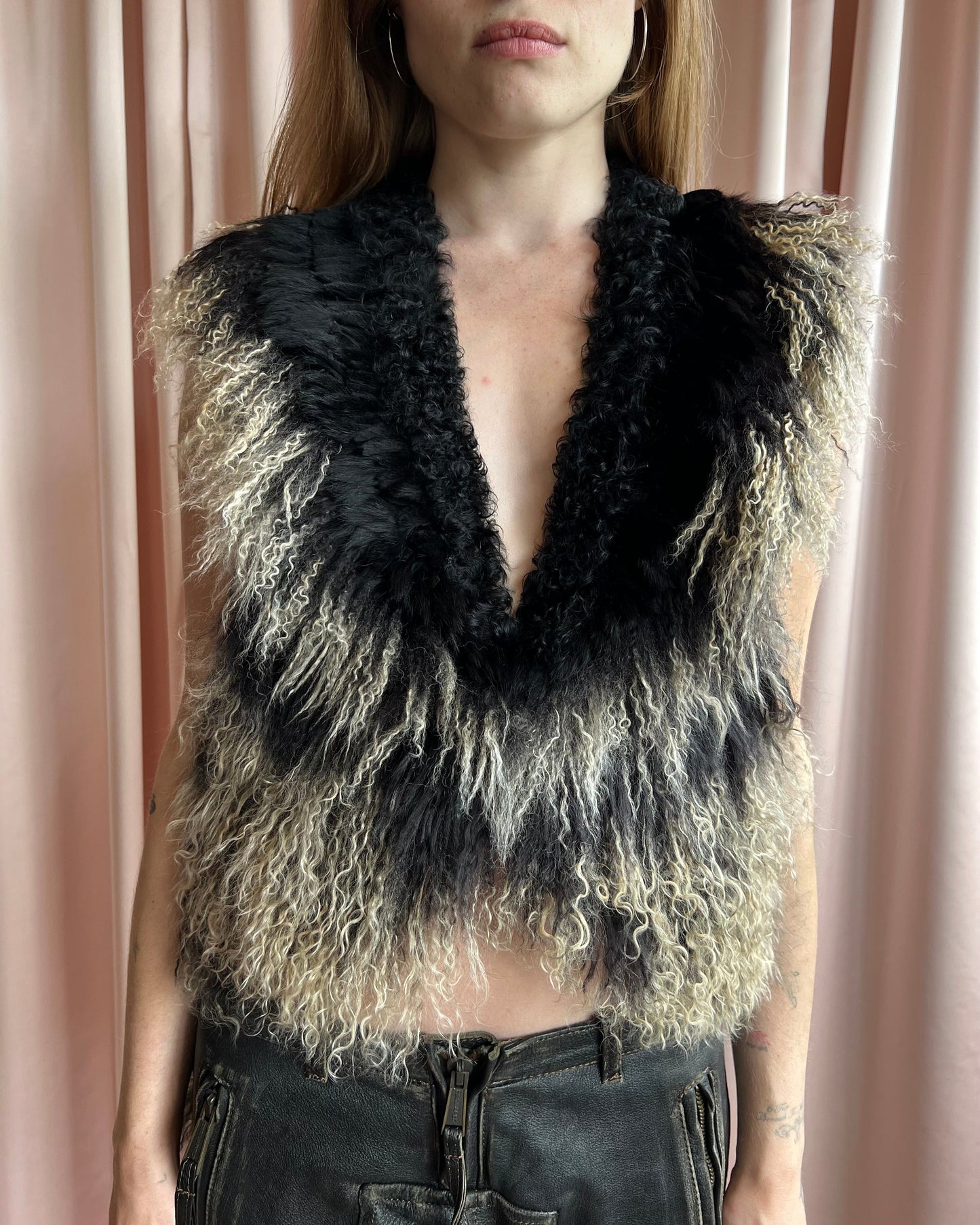 Mihara Yasuhiro Tibetan Lamb & Rabbit Fur Vest
