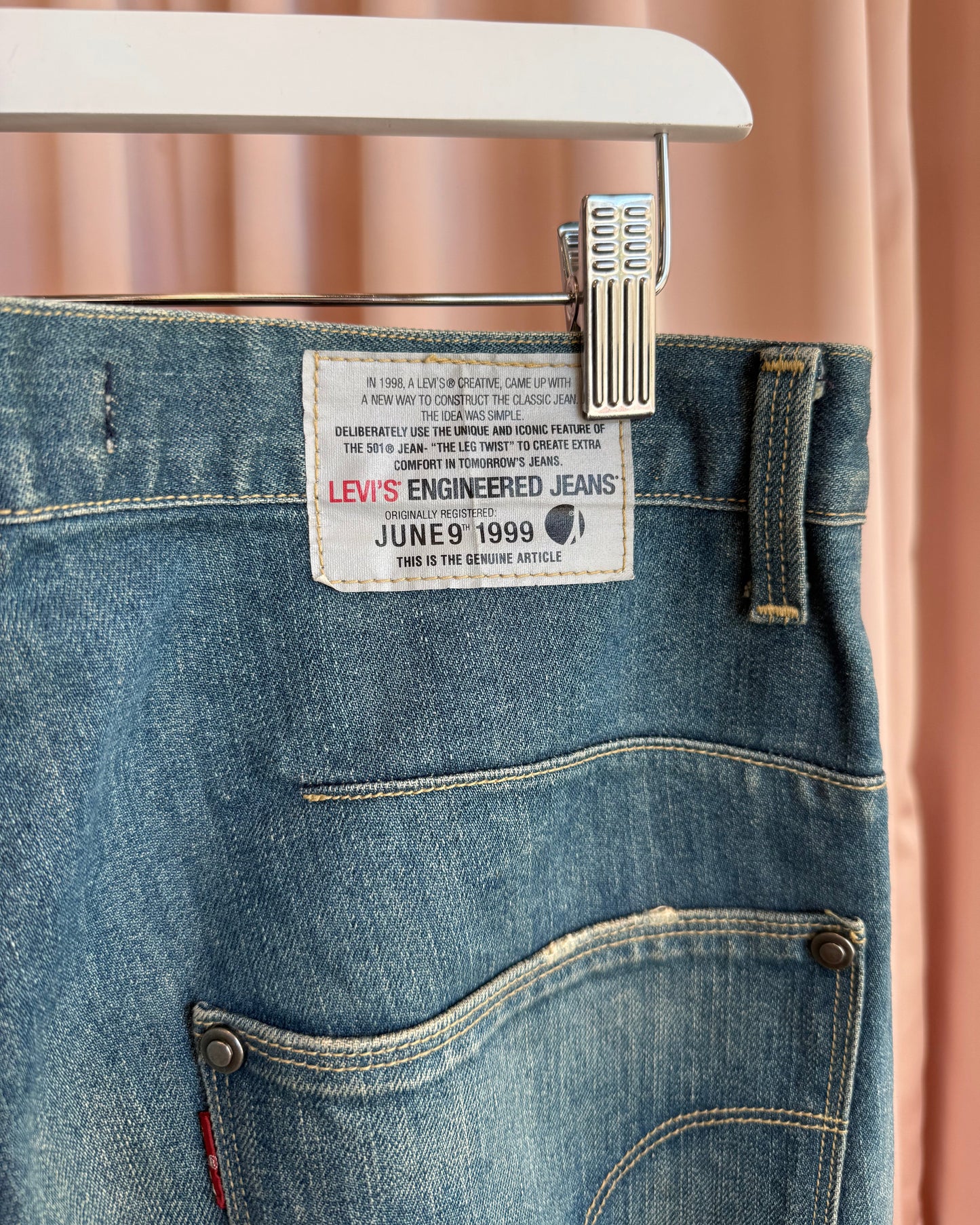 Levi's Engineered Jeans Faded Blue Twist Denim