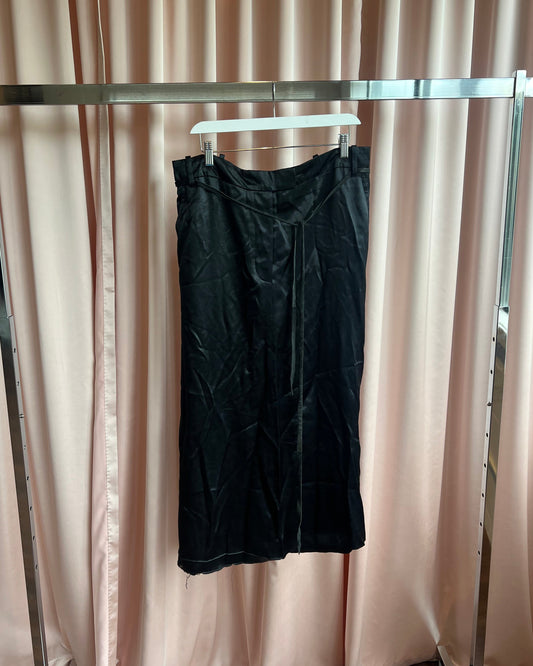 Ann Demeulemeester Black Tie Maxi Skirt