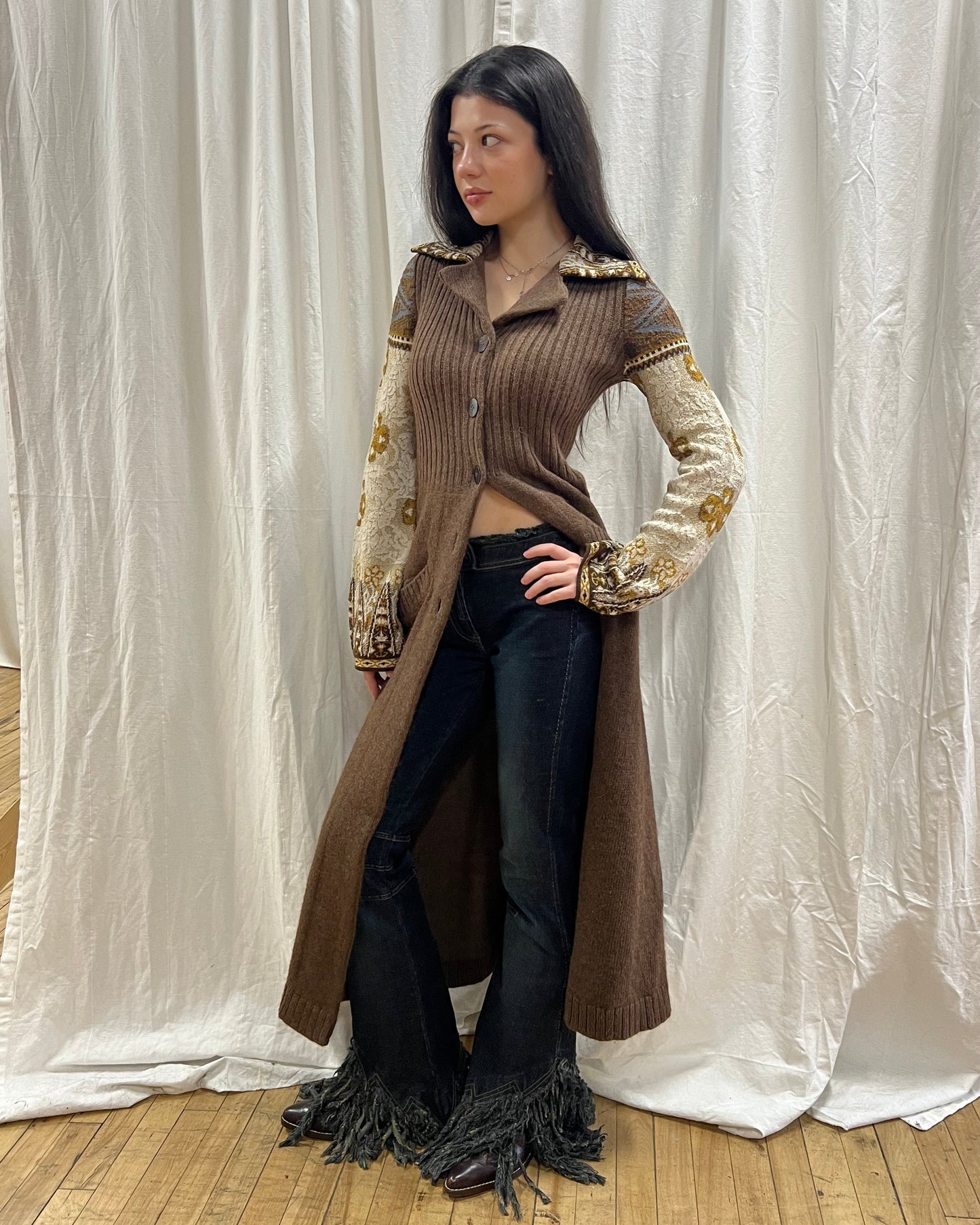 Kenzo Paris Printed Knit Cardigan