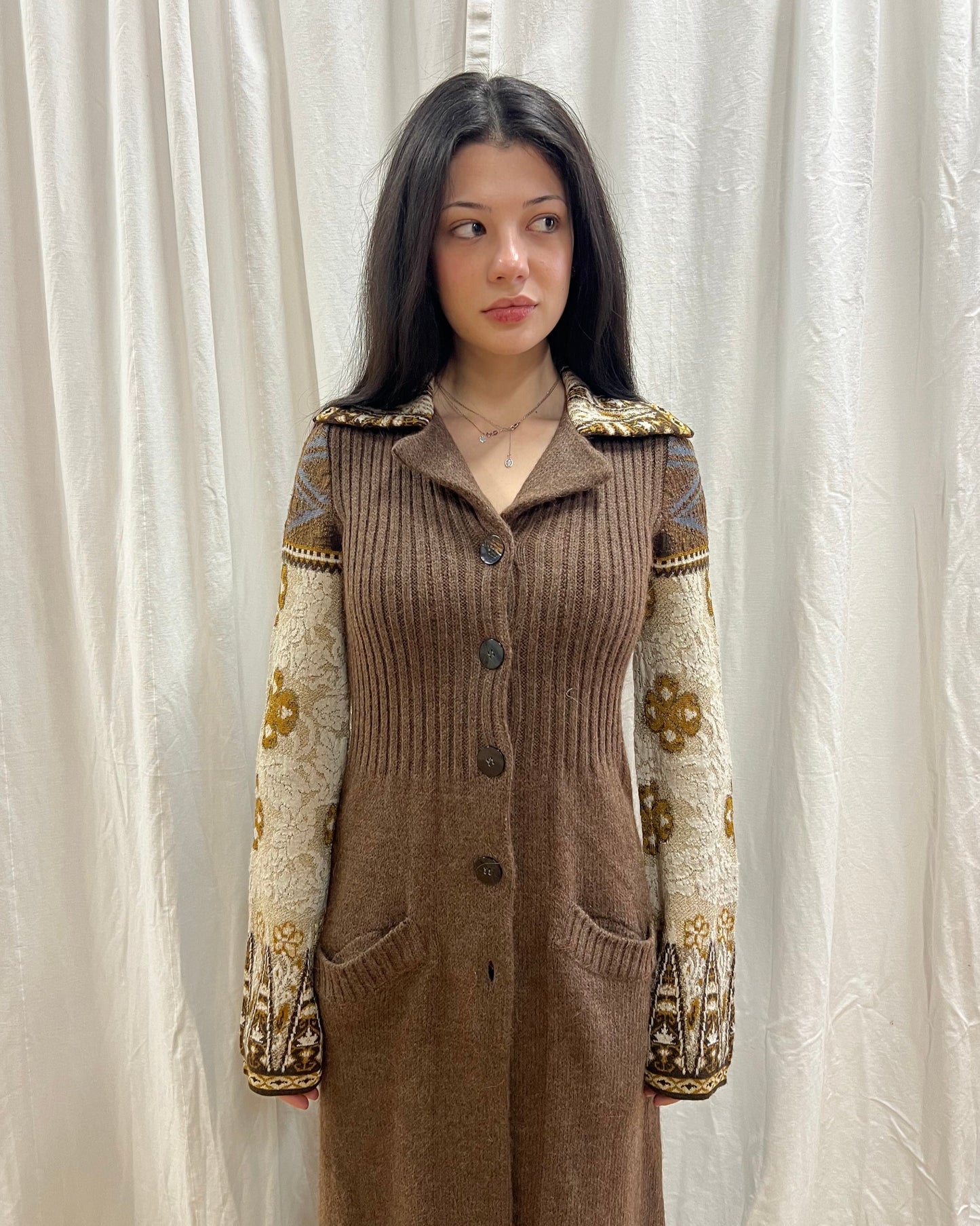 Kenzo Paris Printed Knit Cardigan