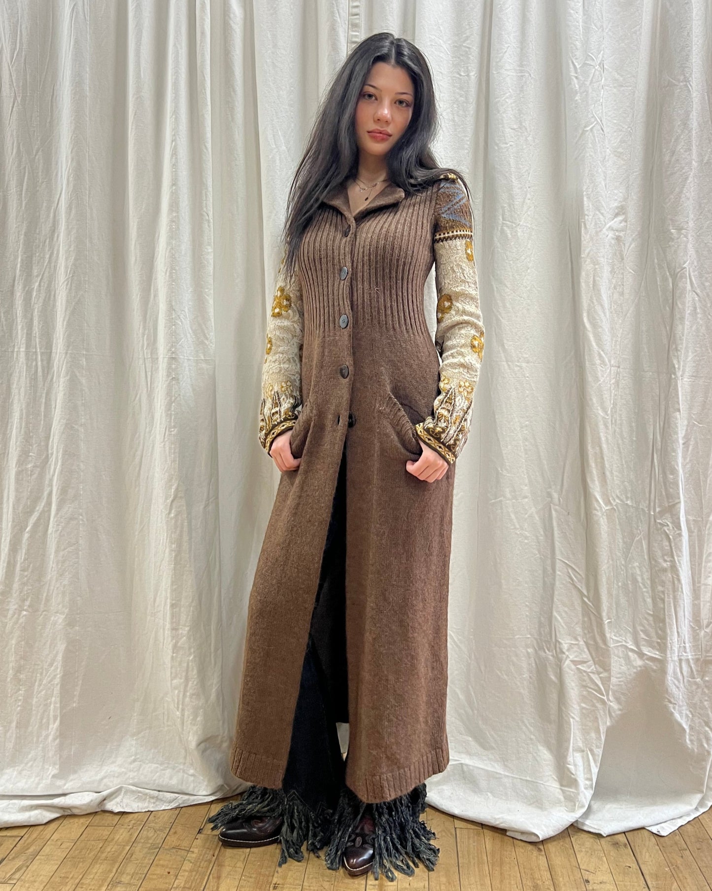 Kenzo Paris Printed Knit Cardigan