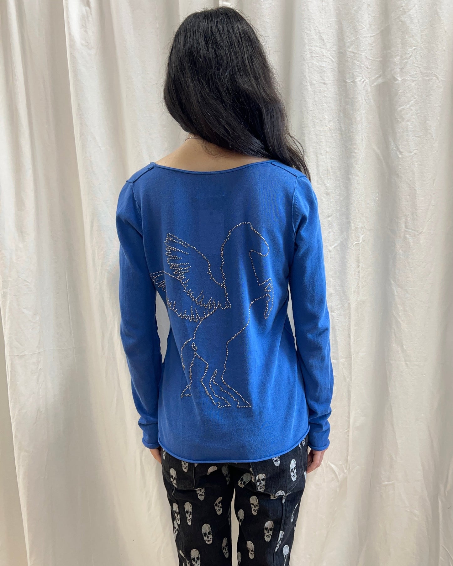 French Brand Blue Pegasus Knit