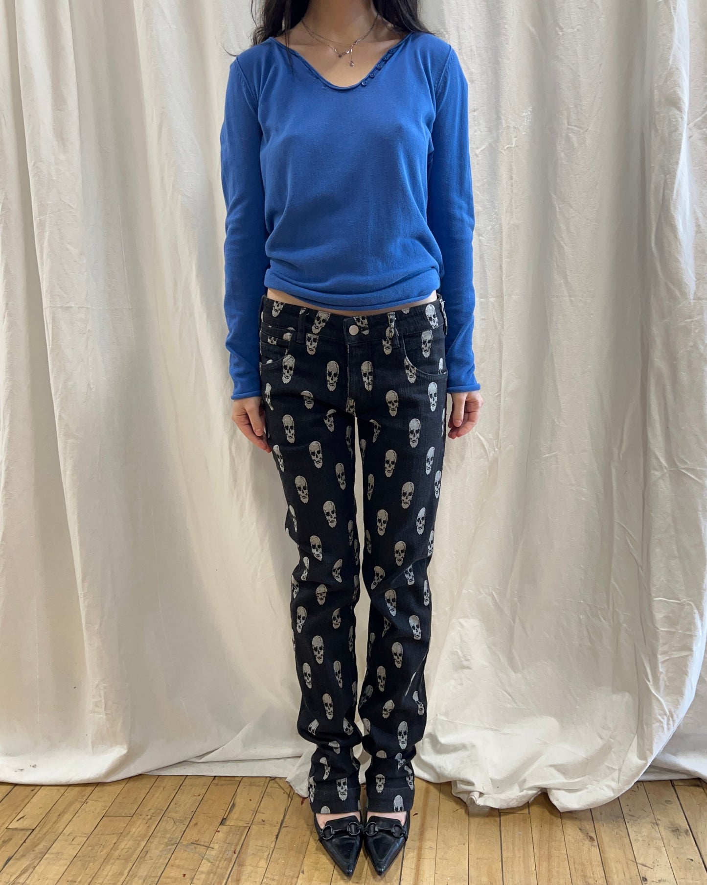 Alexandre Herchcovitch Skull Print Denim