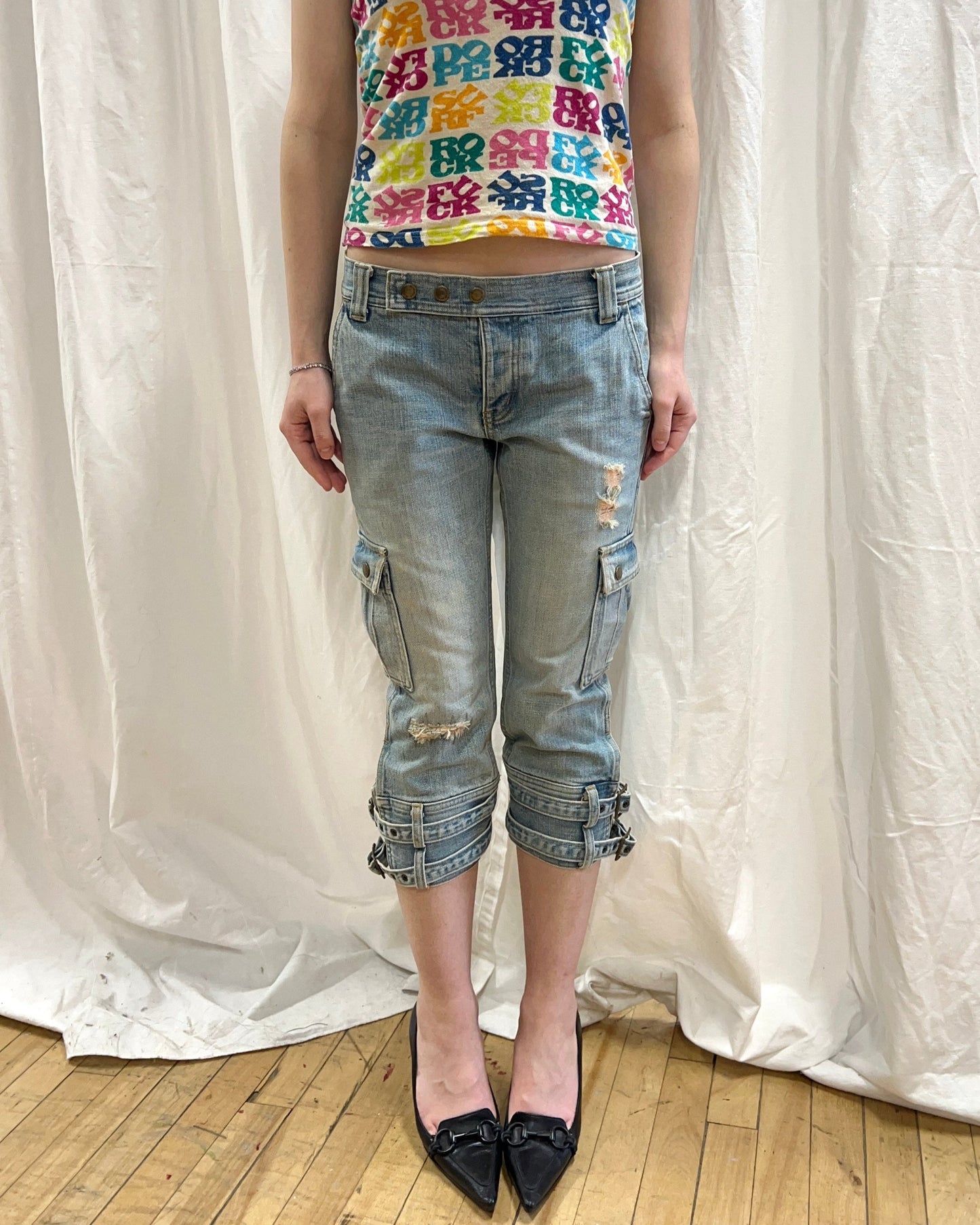 Hysteric Glamour Cropped Cargo Denim
