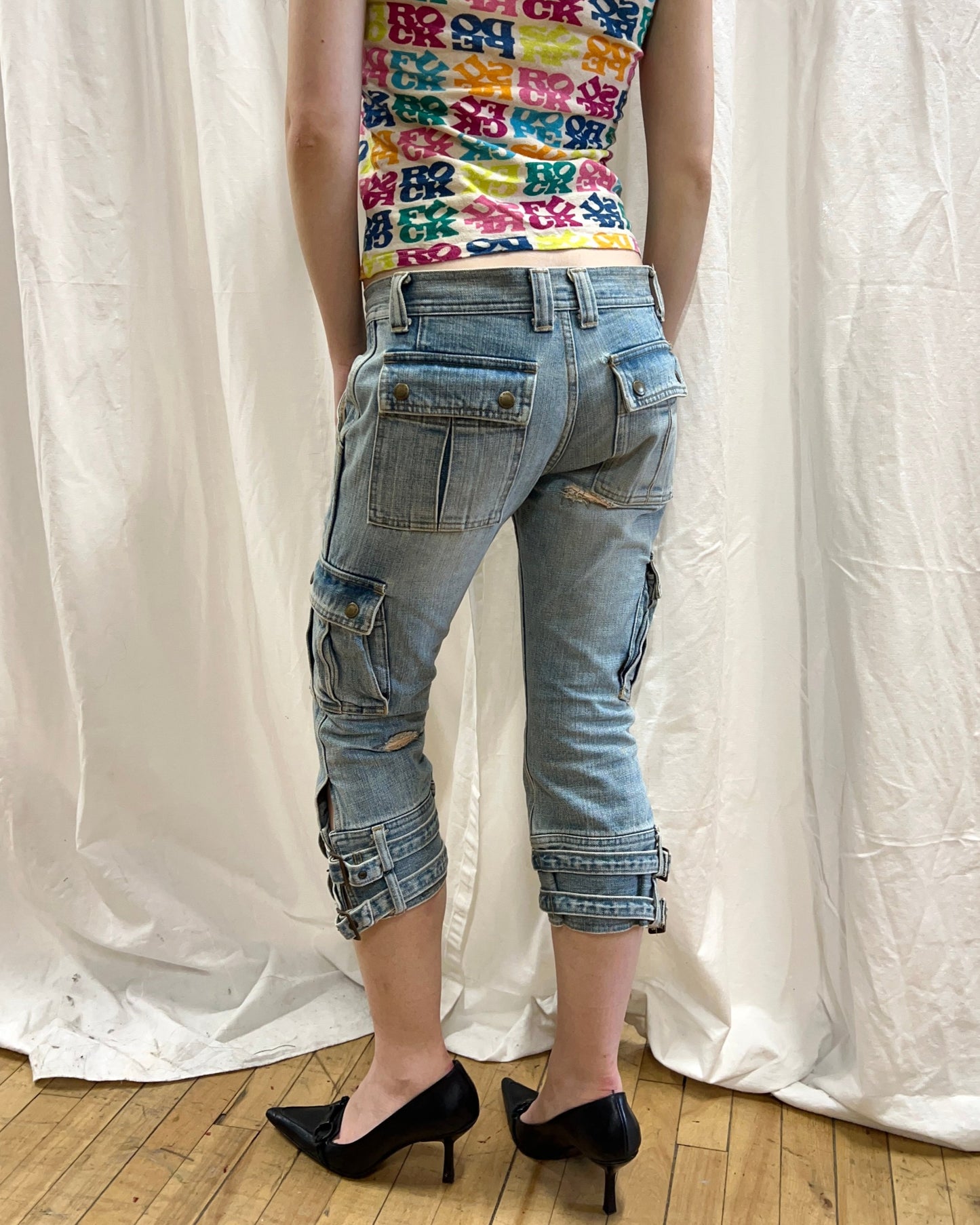 Hysteric Glamour Cropped Cargo Denim