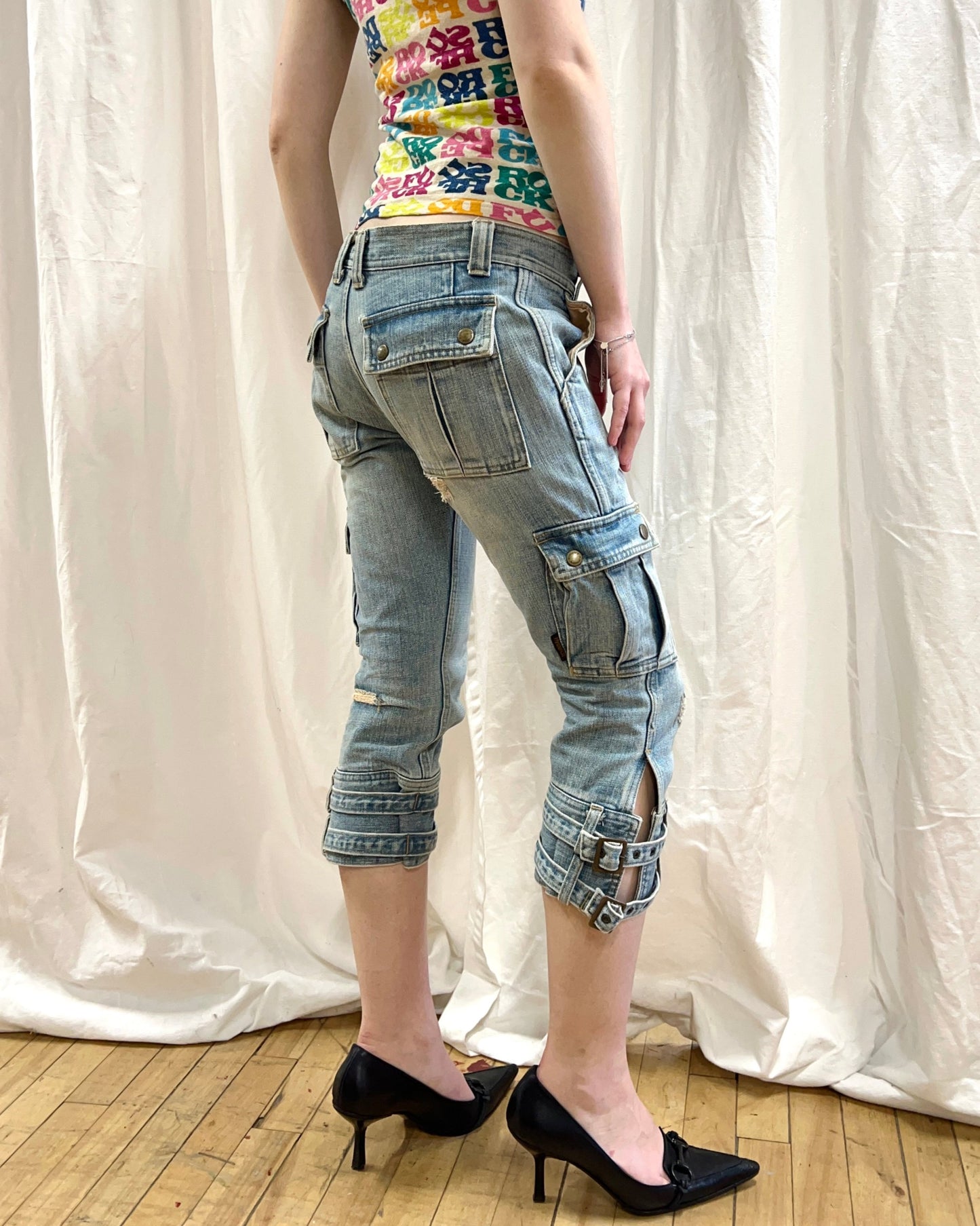Hysteric Glamour Cropped Cargo Denim