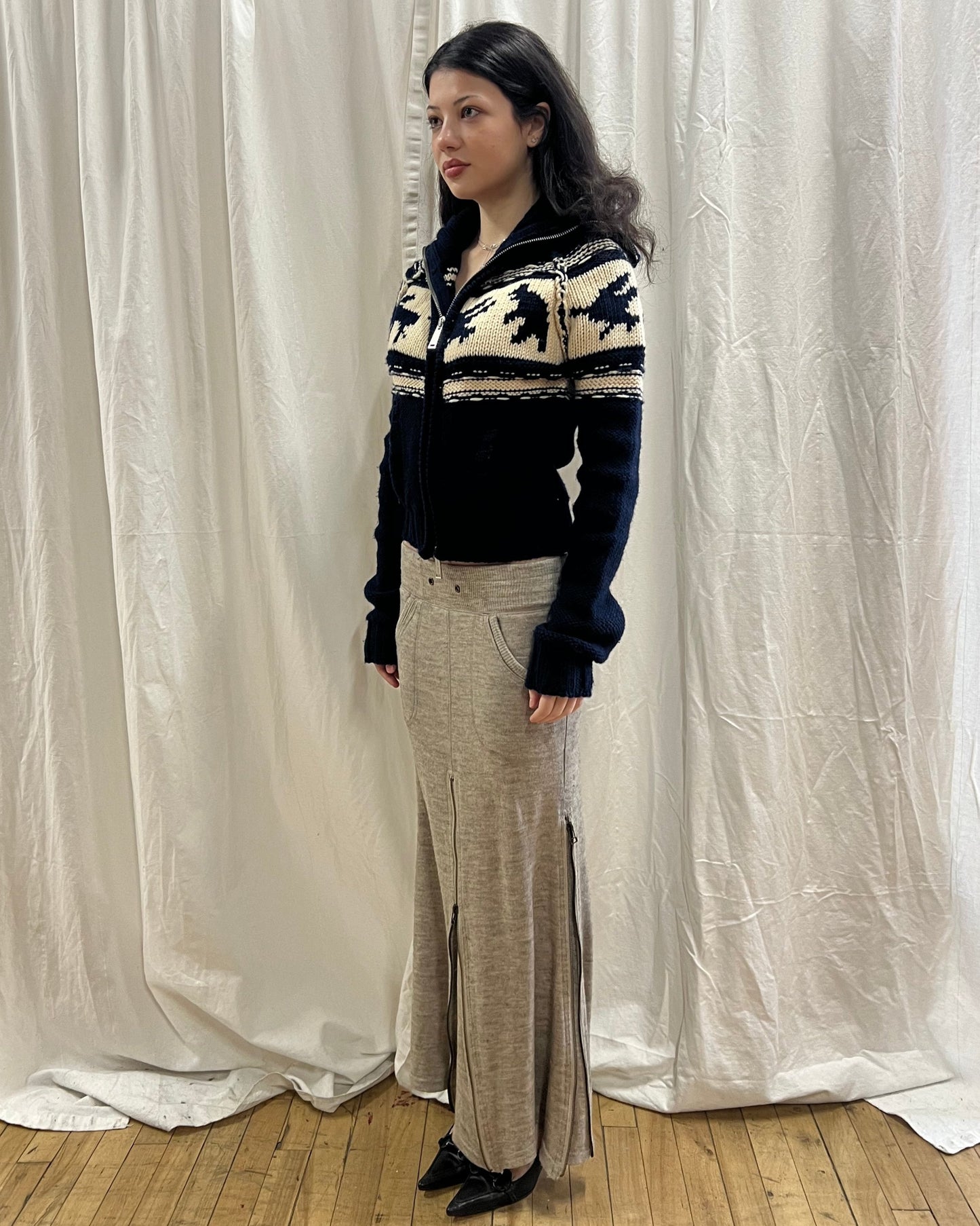 Dsquared² F/W 2004 Knit Zip Up Sweater